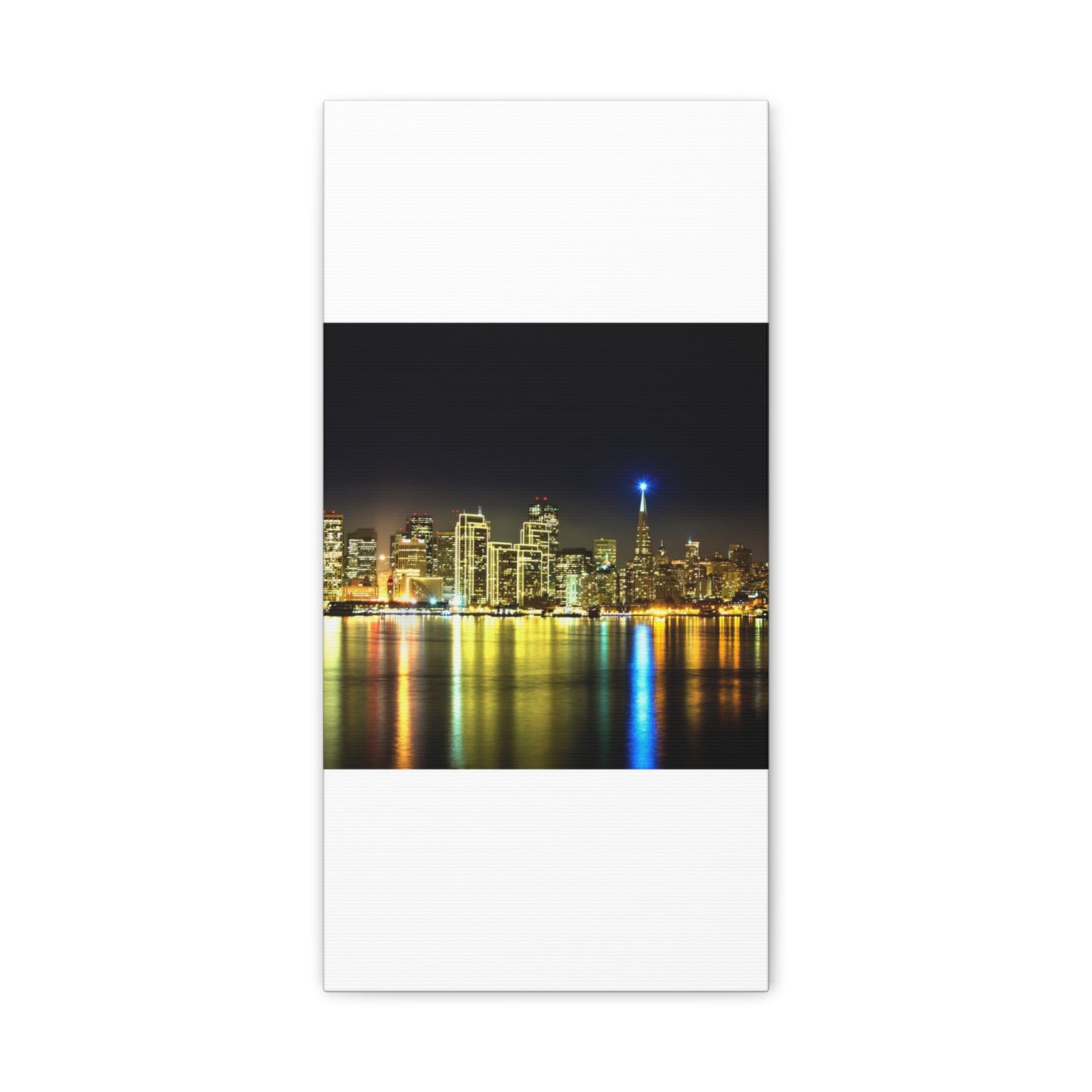 San Francisco Night Skyline Matte Canvas Print — Stretched 1.25"