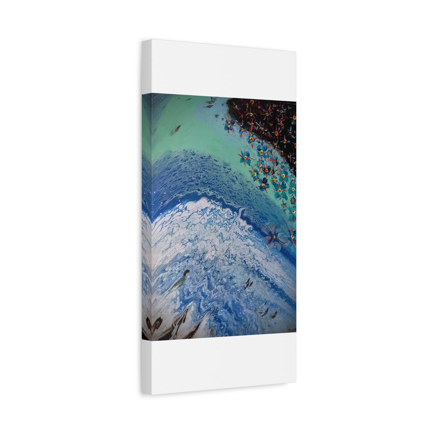 floetrol&flowers - Abstract Matte Canvas Print — Floral Accents Stretched Wall Art