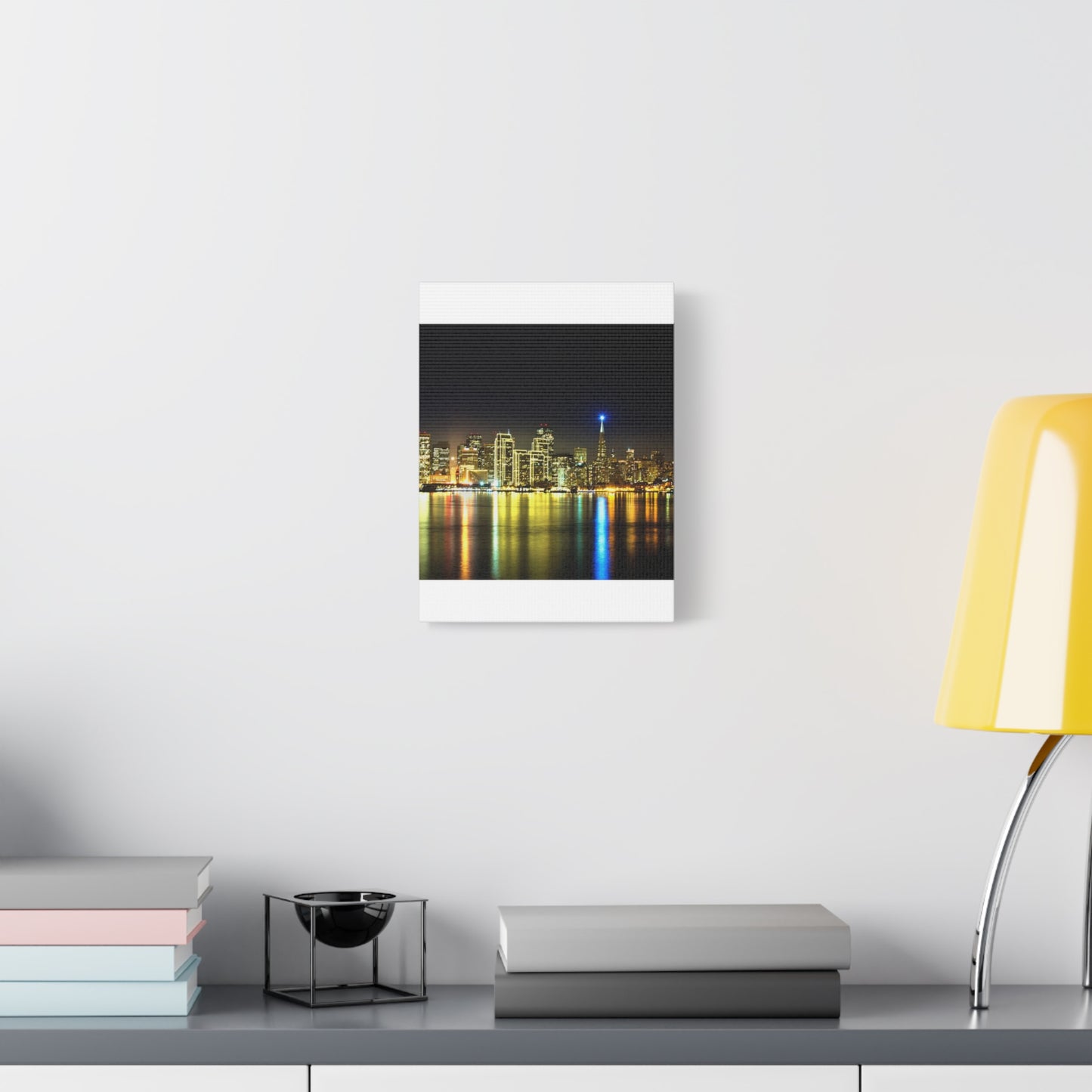 San Francisco Night Skyline Matte Canvas Print — Stretched 1.25"
