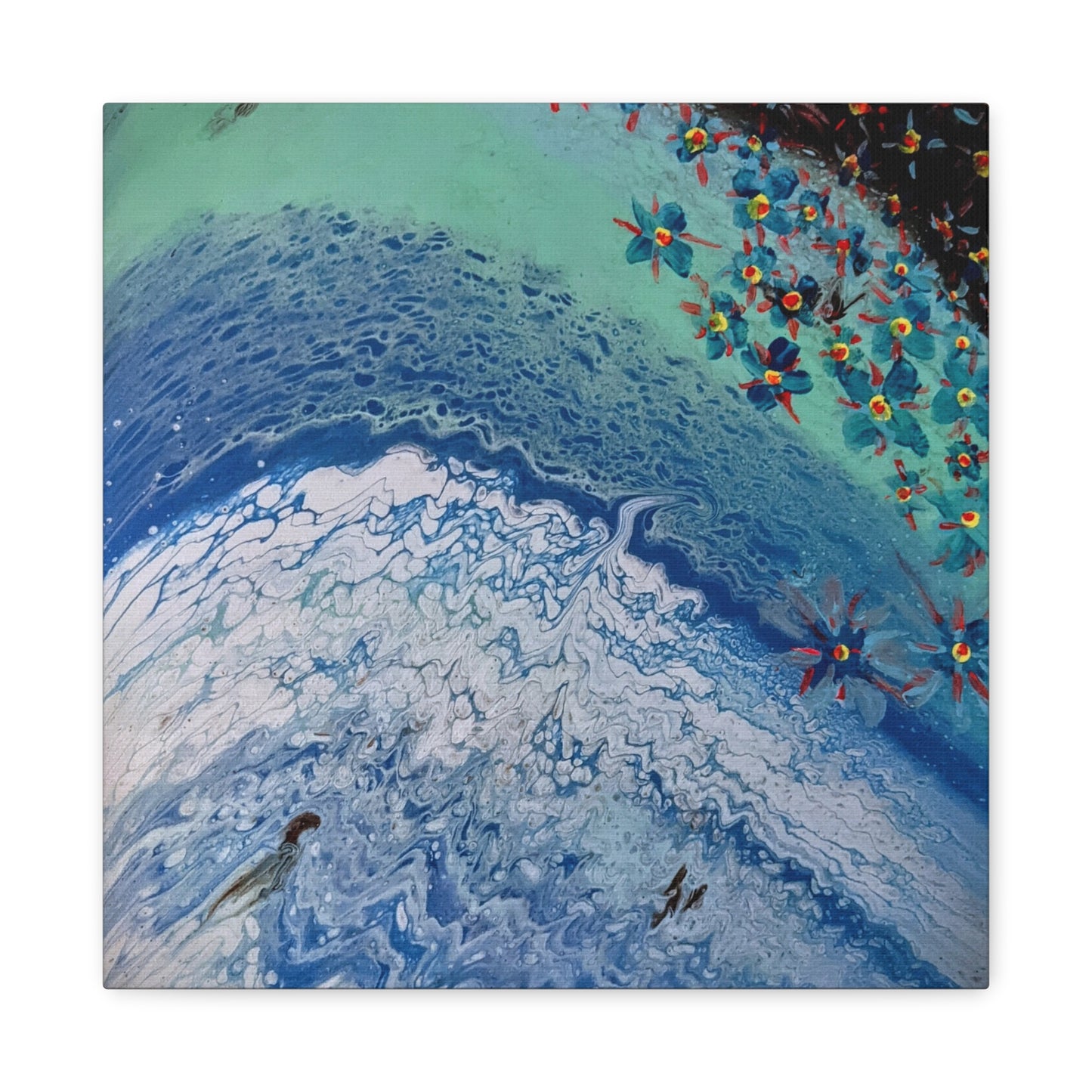 floetrol&flowers - Abstract Matte Canvas Print — Floral Accents Stretched Wall Art