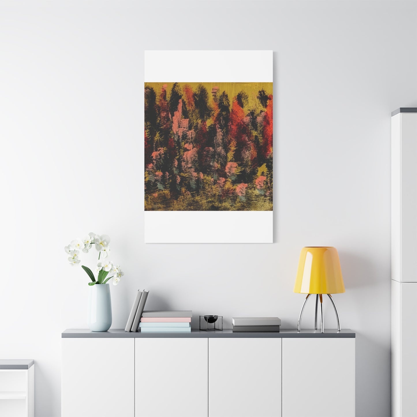 Autumn Forest Abstract — Matte Stretched Canvas