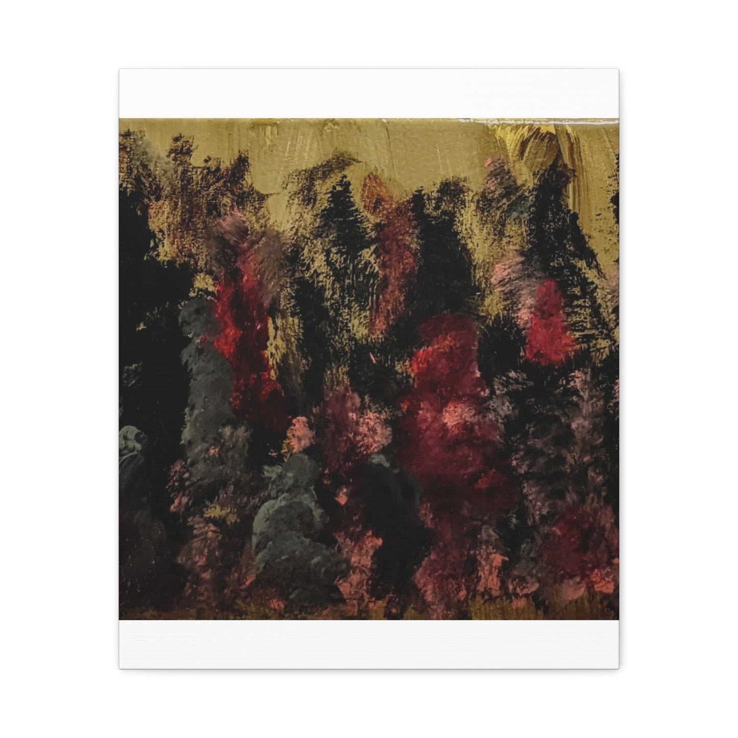 Autumn Forest Nightscape Matte Canvas Print — Stretched 1.25"