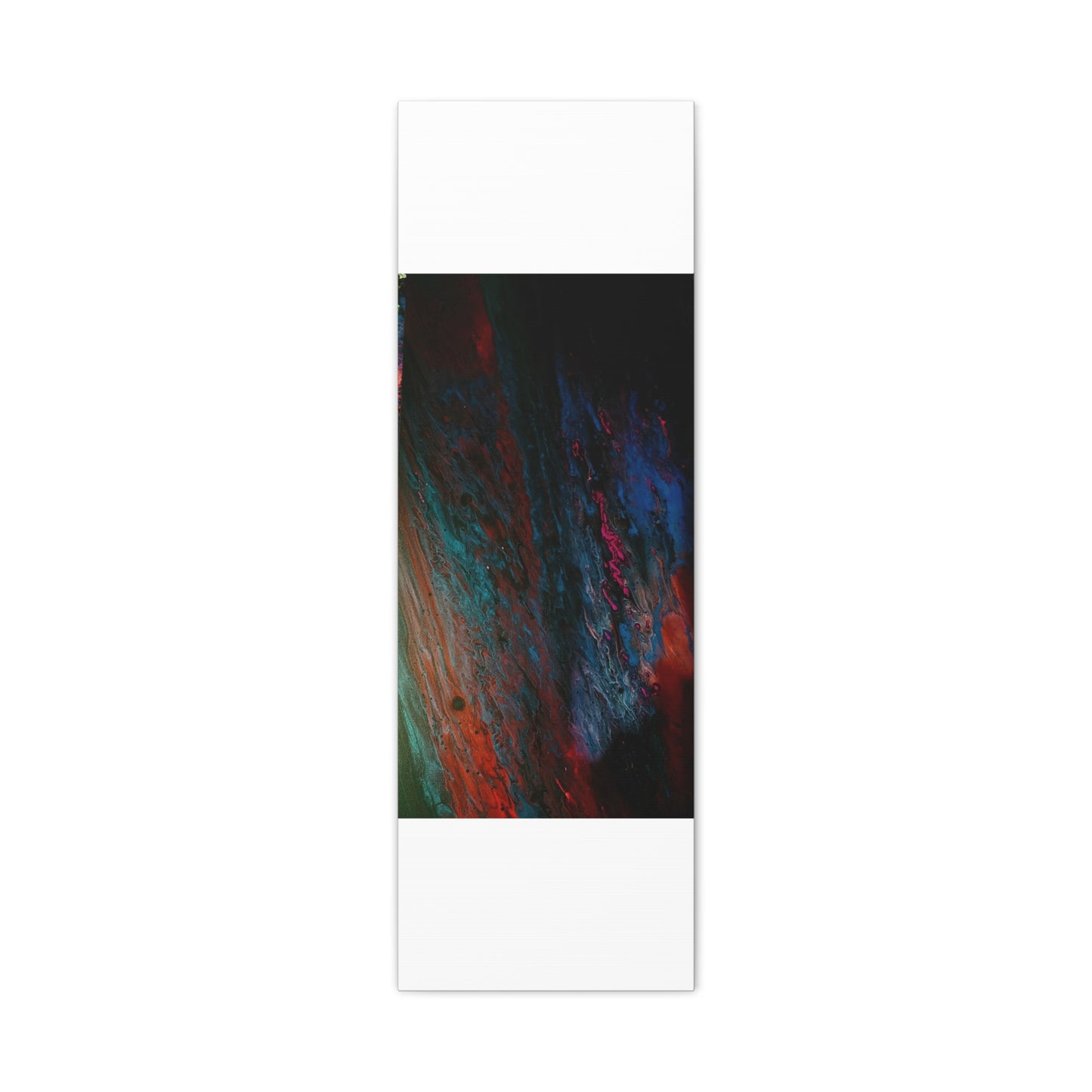 Abstract Fluid Art Canvas Wall Art - Jupiter pour — Vibrant Ocean Night Matte Stretched Canvas