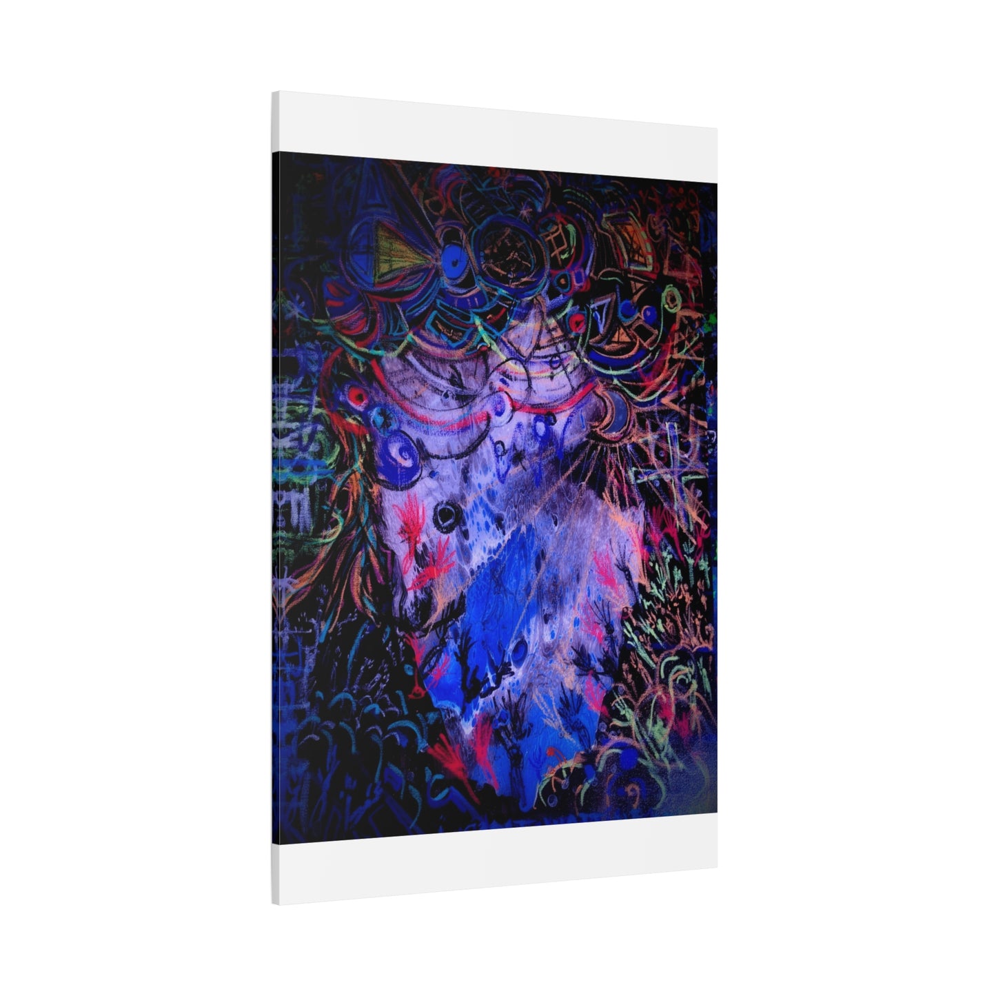 soul_extractions - Abstract Neon Canvas Art - Vibrant Psychedelic Wall Decor
