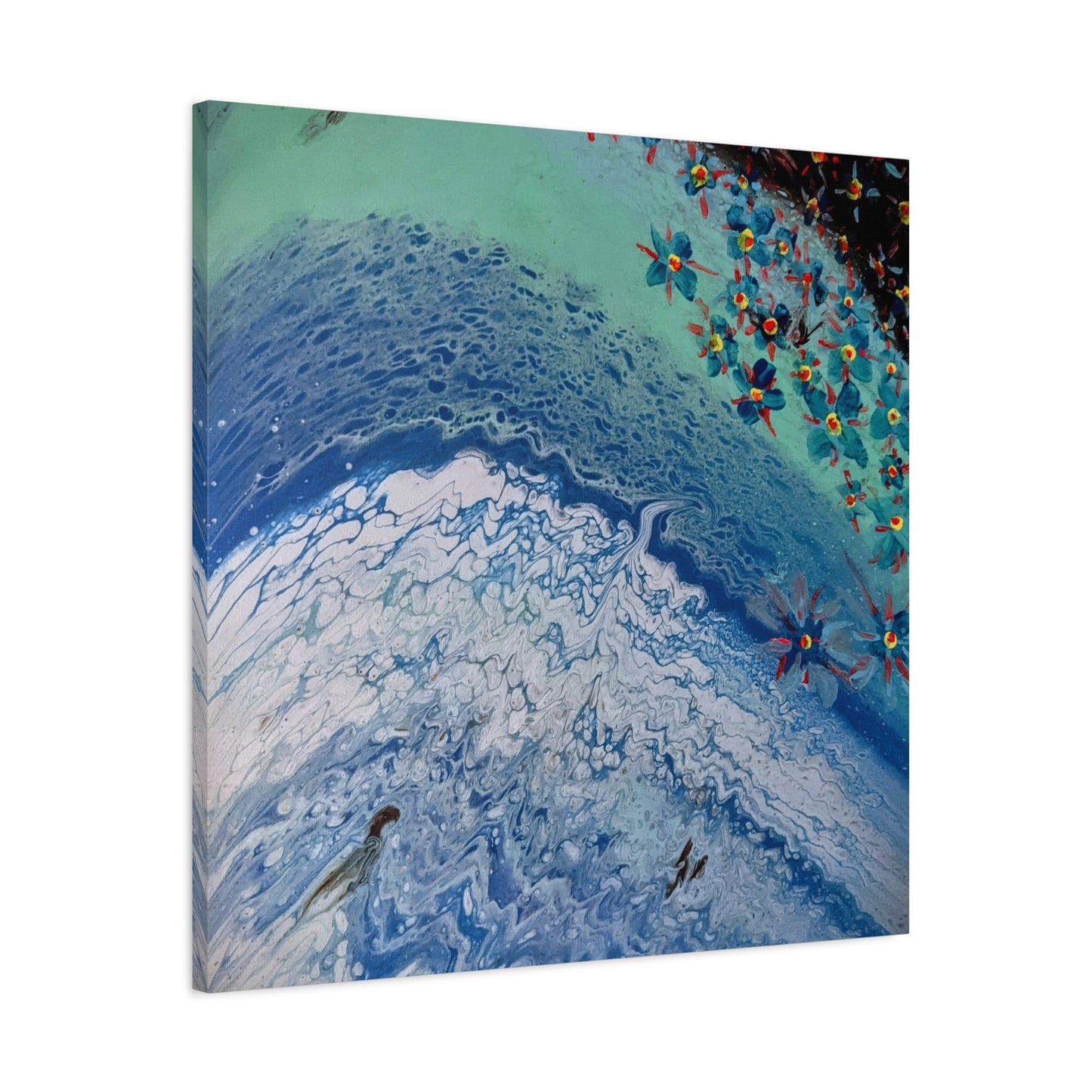 floetrol&flowers - Abstract Matte Canvas Print — Floral Accents Stretched Wall Art