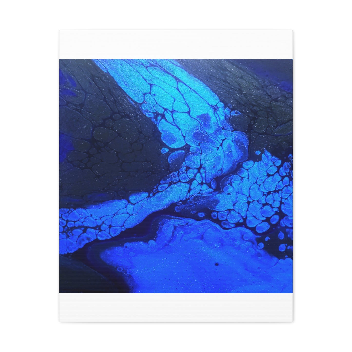 Abstract Blue Ocean Canvas Print — Matte Stretched Wall Art