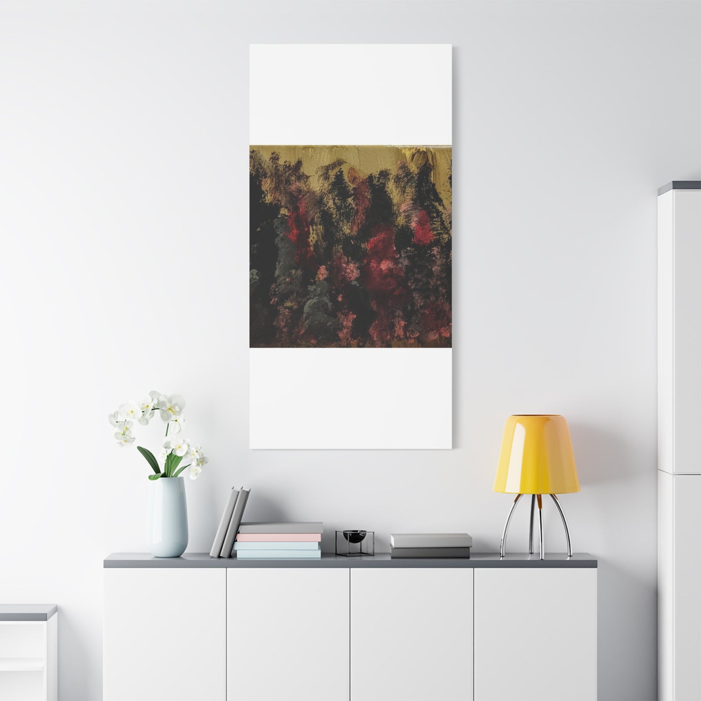 Autumn Forest Nightscape Matte Canvas Print — Stretched 1.25"