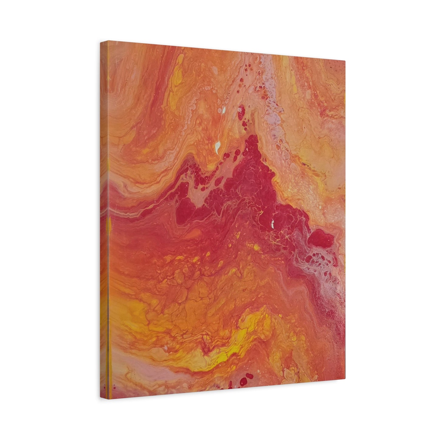 Abstract Pepto Popured - Sunset Swirl Matte Canvas Art - Stretched 1.25"