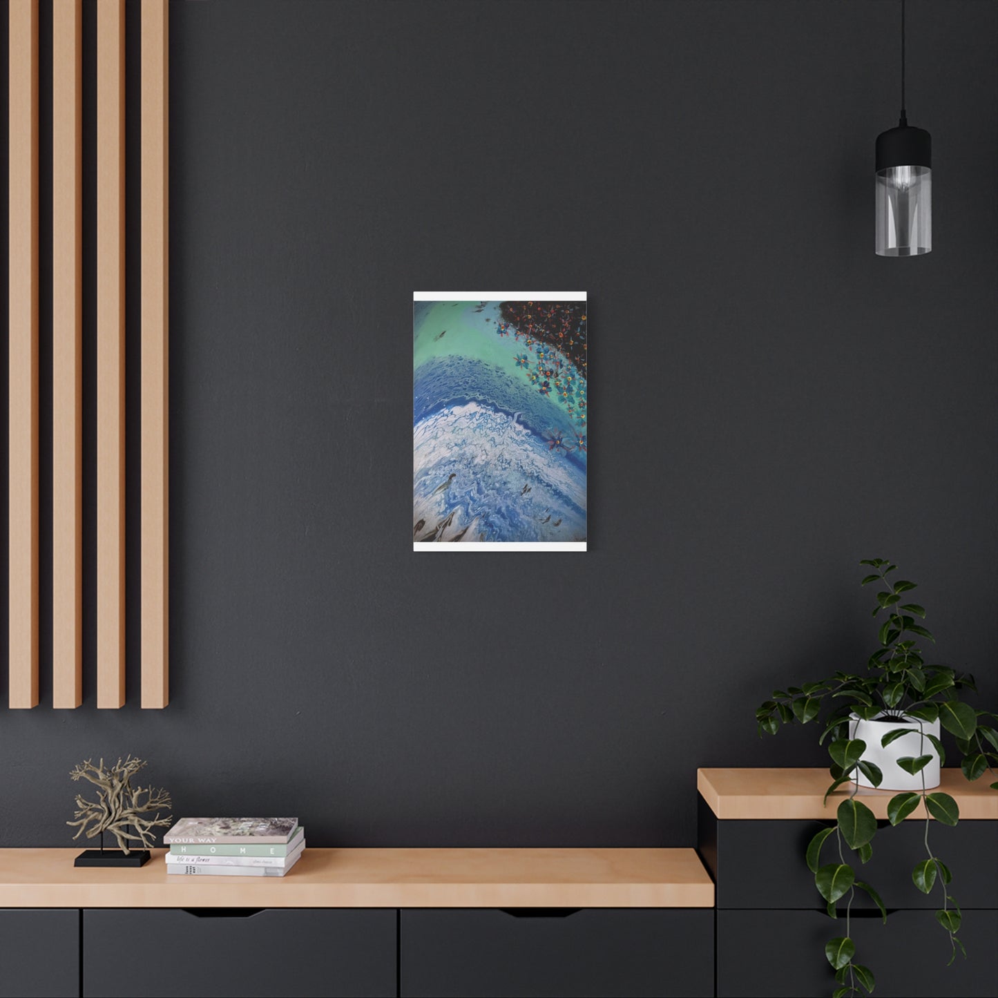 floetrol&flowers - Abstract Matte Canvas Print — Floral Accents Stretched Wall Art