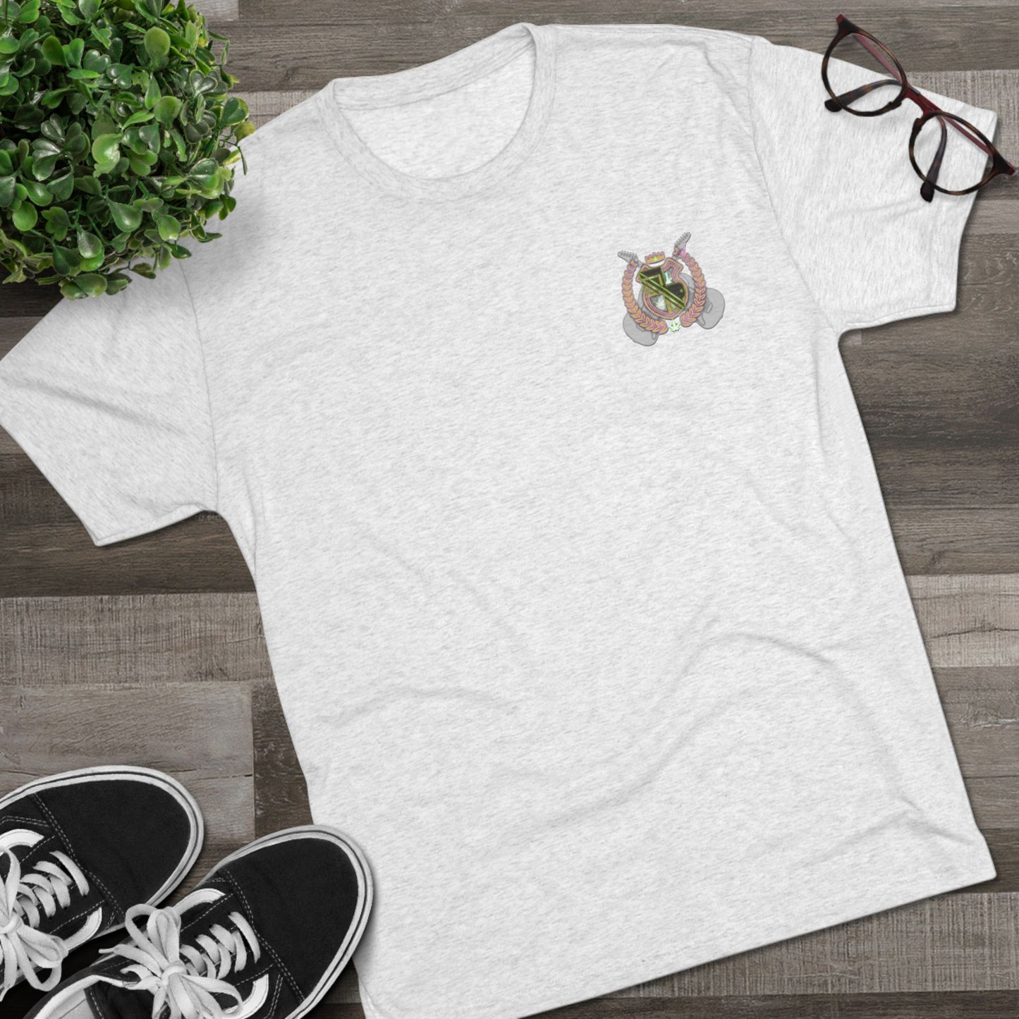 Heraldic Crest T‑Shirt — Vintage Shield Emblem Tee