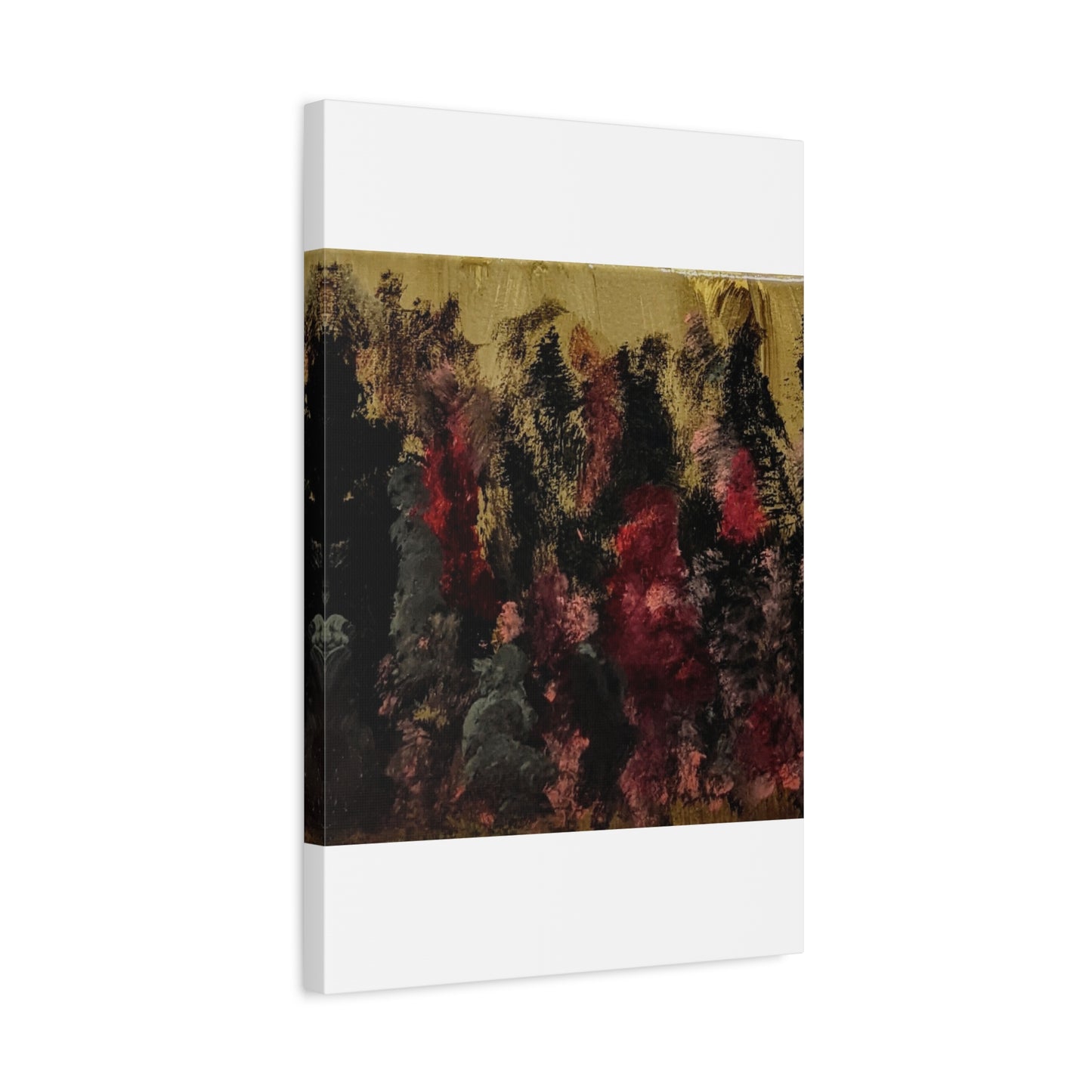 Autumn Forest Nightscape Matte Canvas Print — Stretched 1.25"