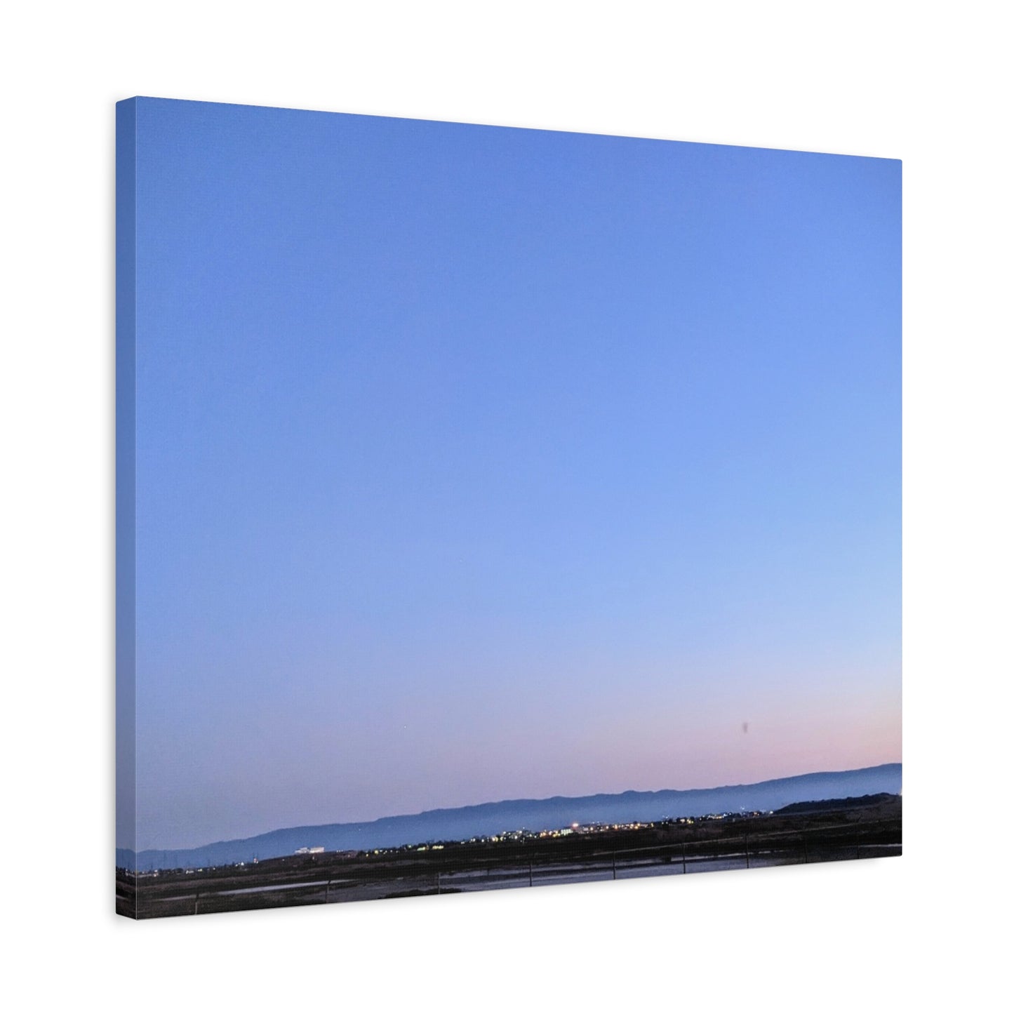 Serene Blue Horizon Matte Canvas Print — Stretched Wall Art
