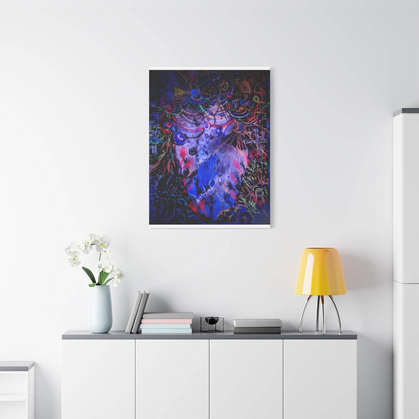 soul_extractions - Abstract Neon Canvas Art - Vibrant Psychedelic Wall Decor