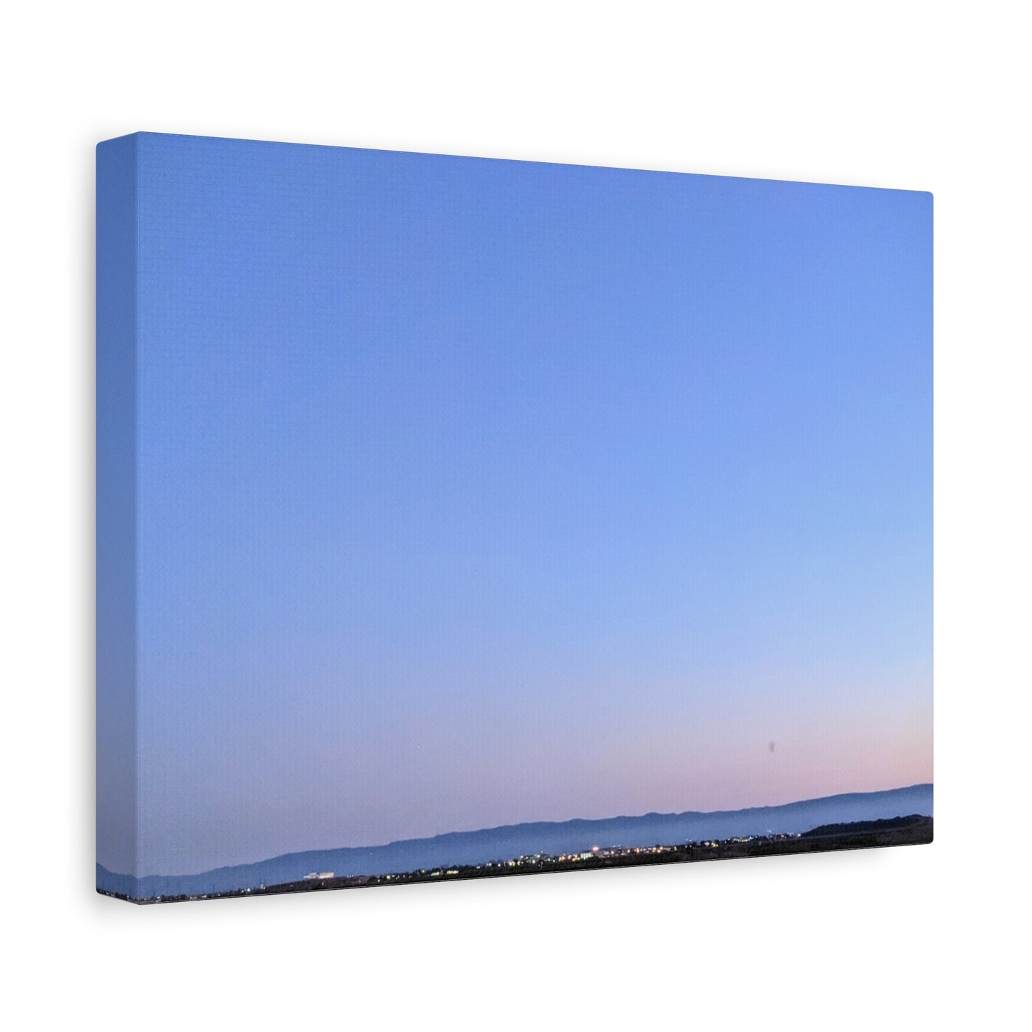 Serene Blue Horizon Matte Canvas Print — Stretched Wall Art
