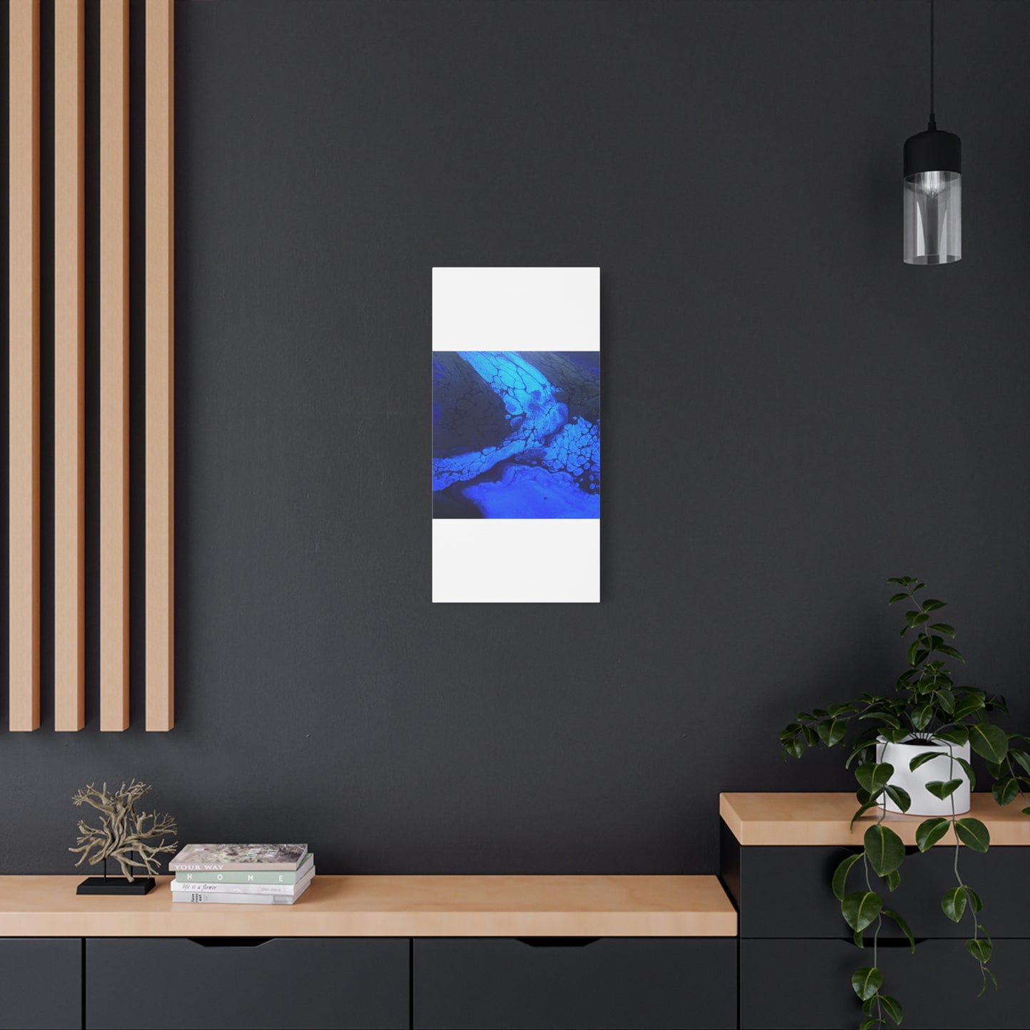 Abstract Blue Ocean Canvas Print — Matte Stretched Wall Art