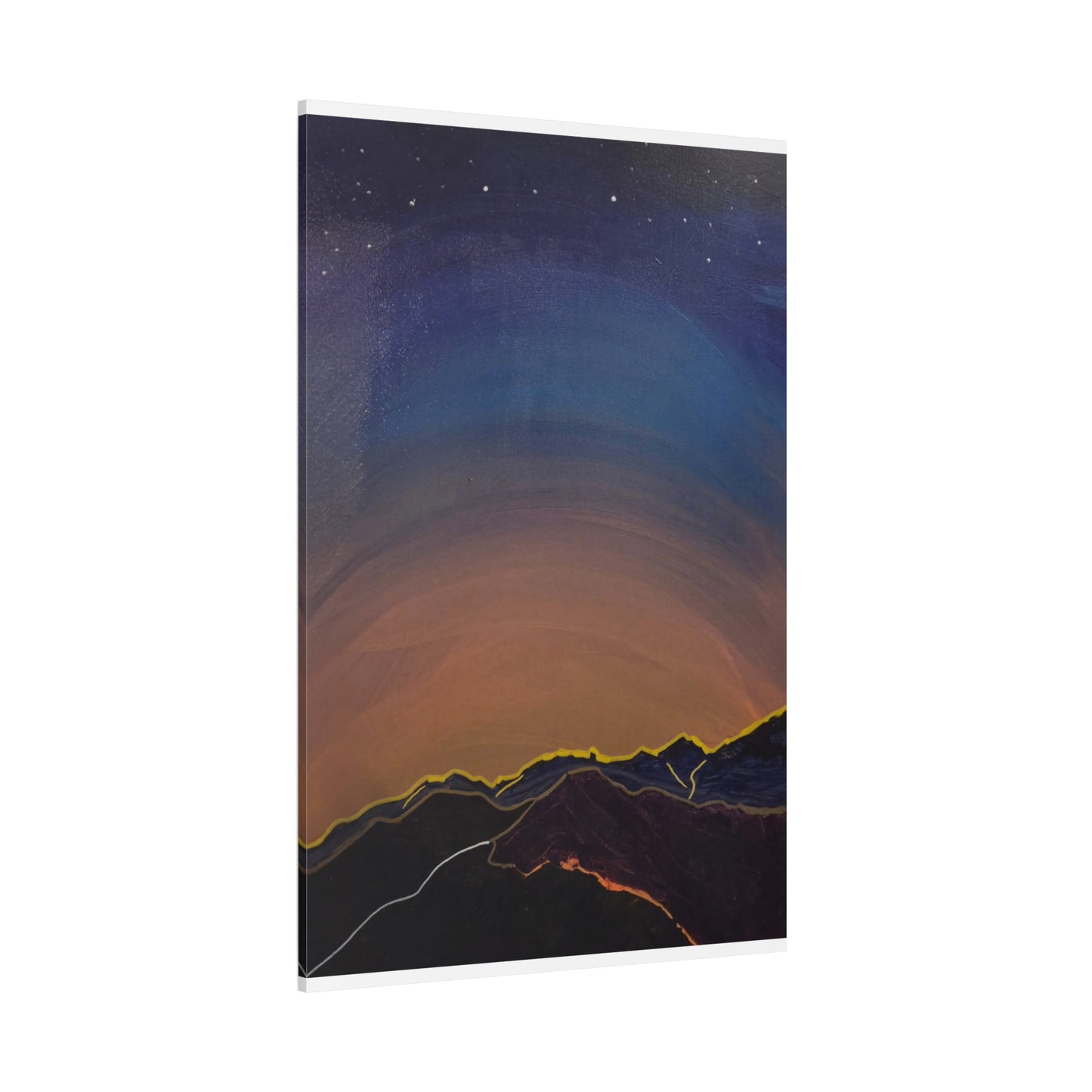 Sunset Mountain Canvas Wall Art - first light — Matte Stretched Landscape Print