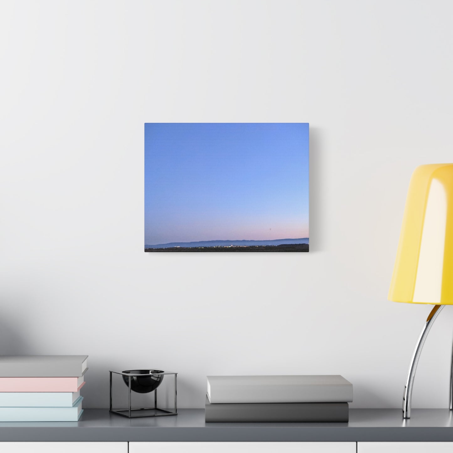 Serene Blue Horizon Matte Canvas Print — Stretched Wall Art