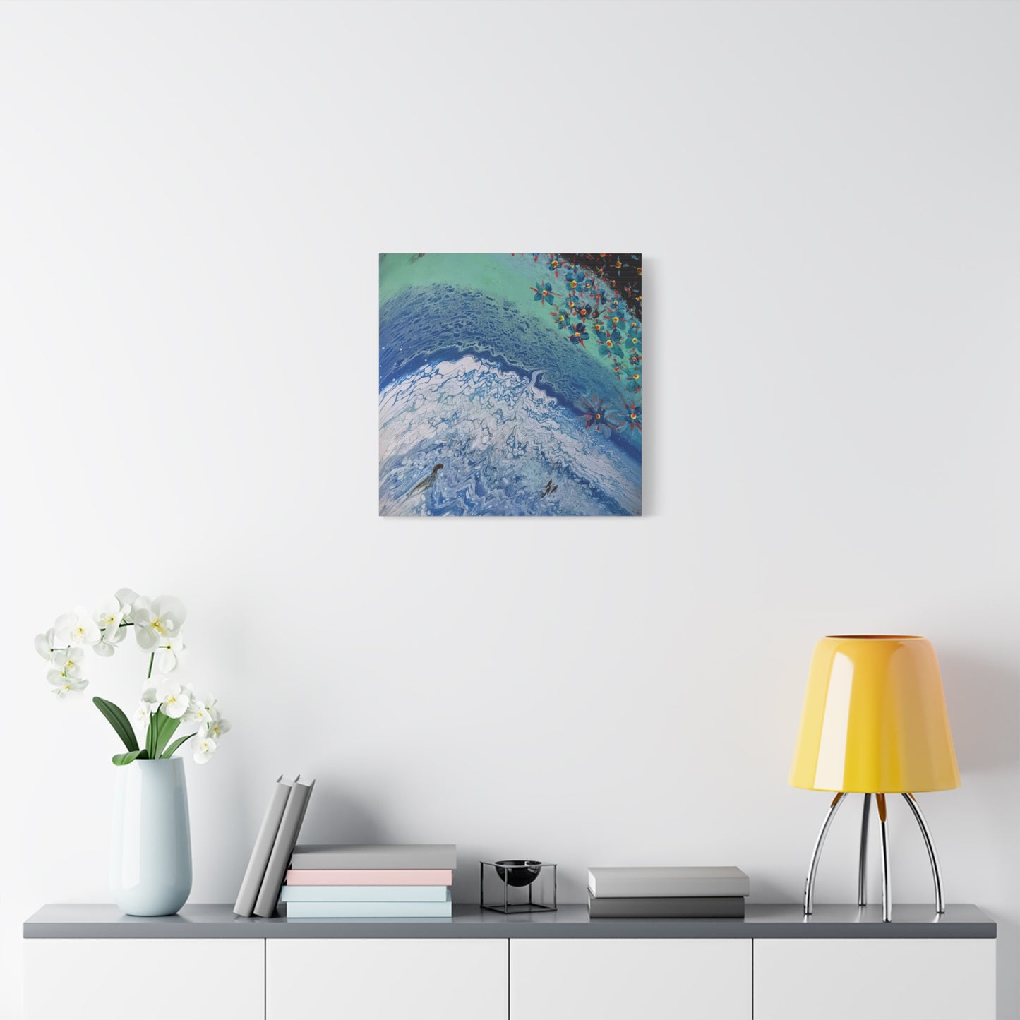 floetrol&flowers - Abstract Matte Canvas Print — Floral Accents Stretched Wall Art