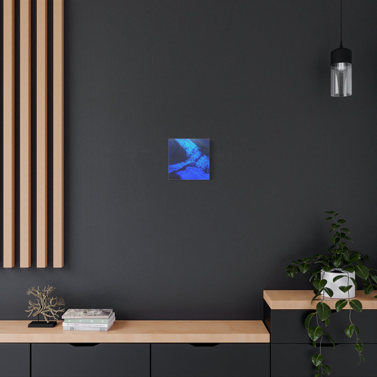 Abstract Blue Ocean Canvas Print — Matte Stretched Wall Art