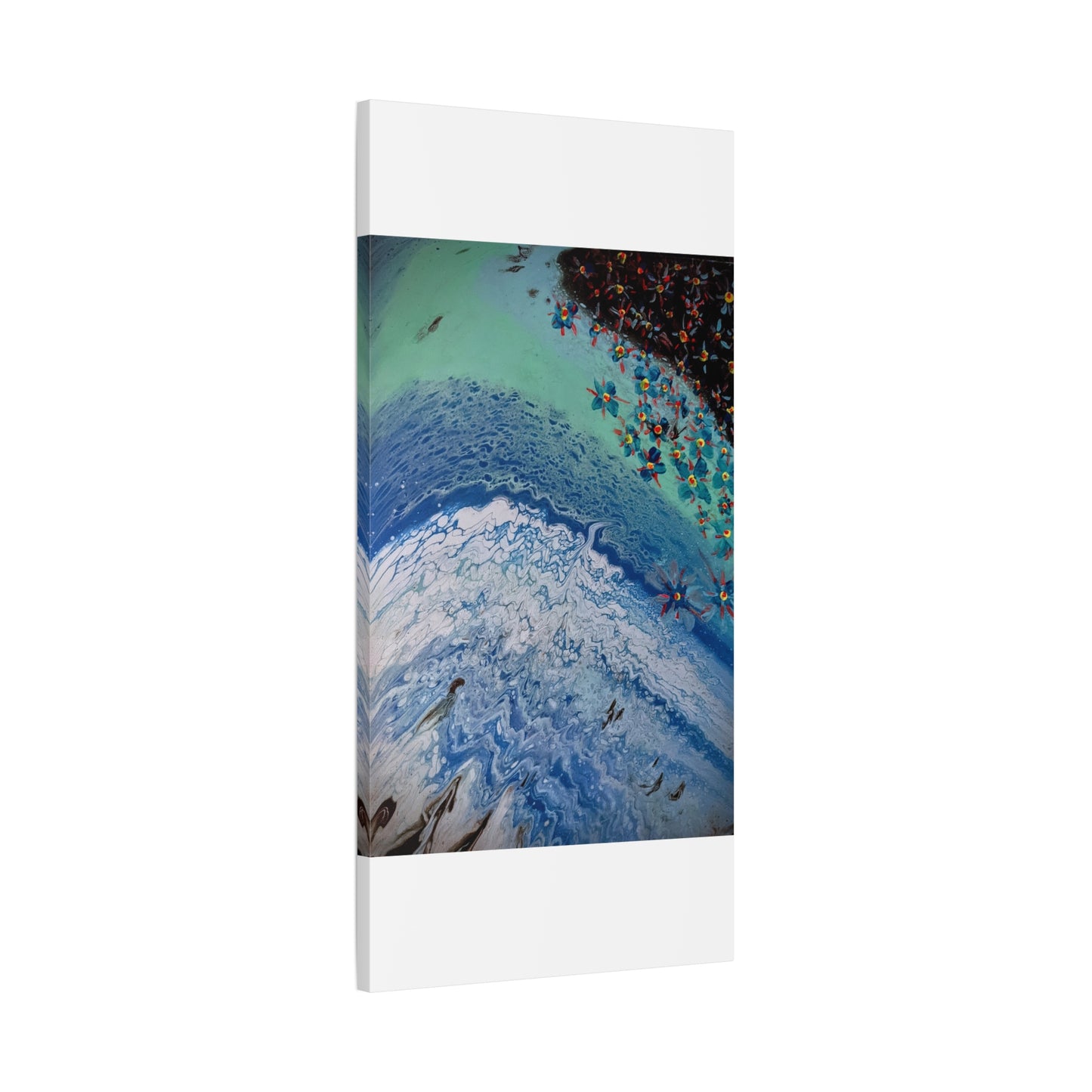 floetrol&flowers - Abstract Matte Canvas Print — Floral Accents Stretched Wall Art