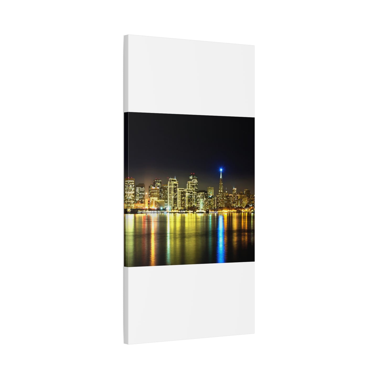 San Francisco Night Skyline Matte Canvas Print — Stretched 1.25"