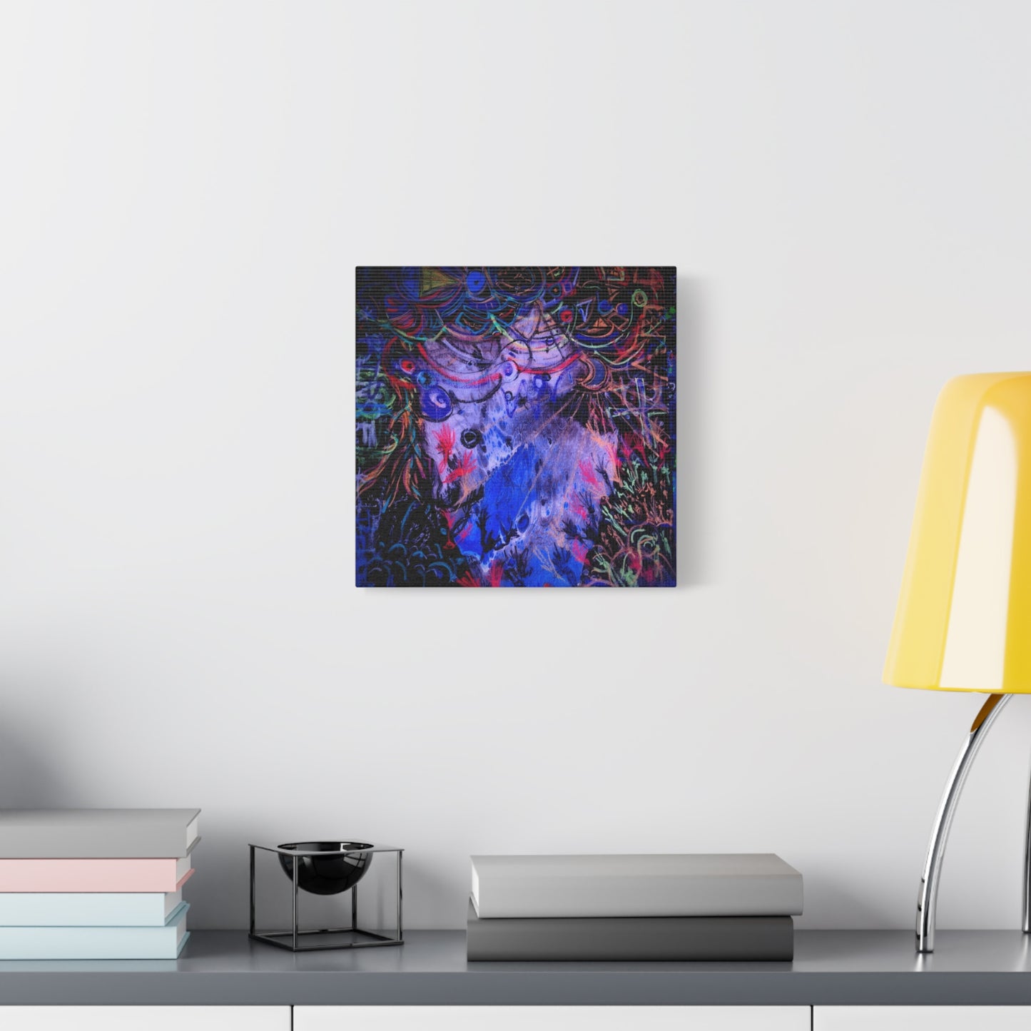 soul_extractions - Abstract Neon Canvas Art - Vibrant Psychedelic Wall Decor