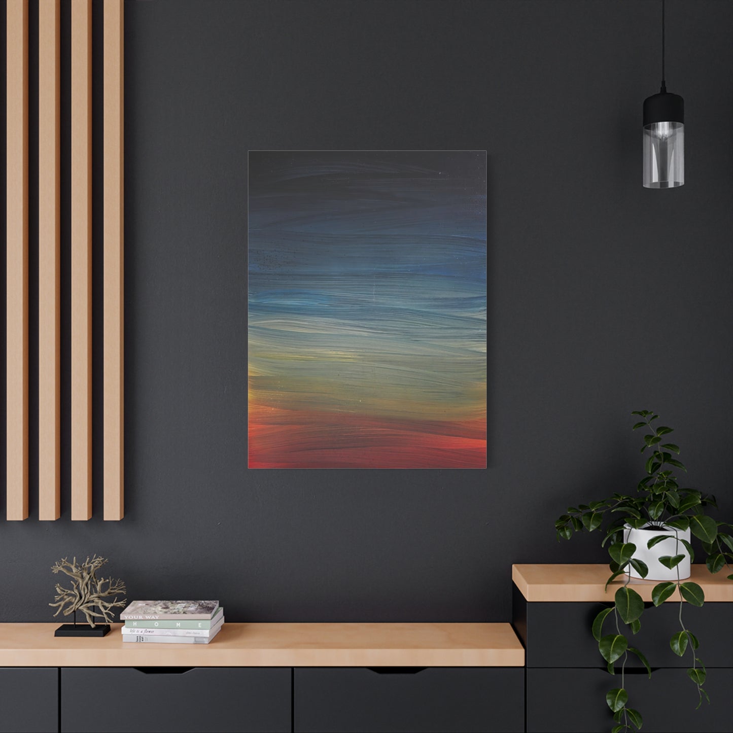Abstract Coastal Sunset Canvas Print — Matte Stretched Wall Art