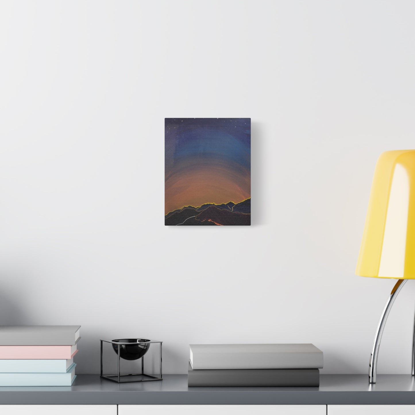 Sunset Mountain Canvas Wall Art - first light — Matte Stretched Landscape Print
