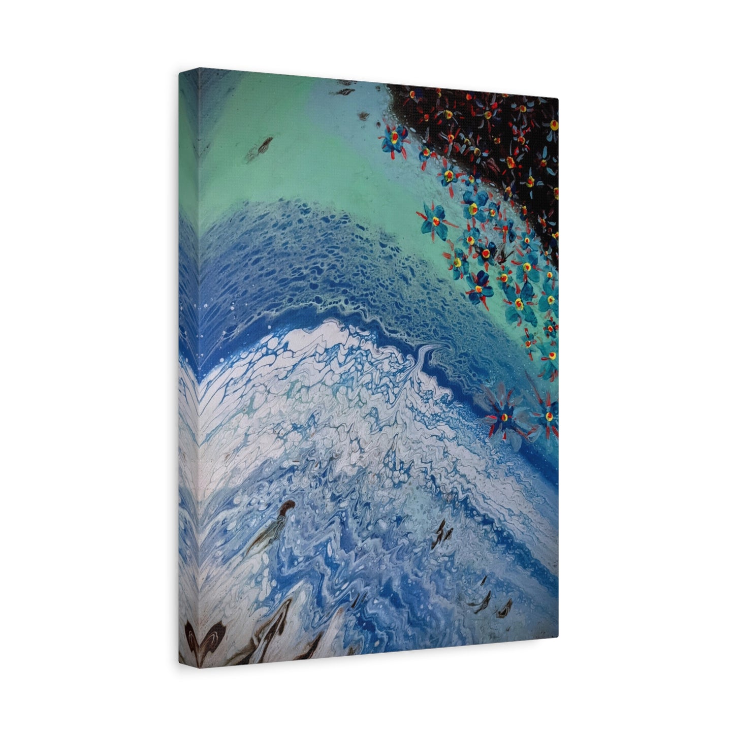 floetrol&flowers - Abstract Matte Canvas Print — Floral Accents Stretched Wall Art