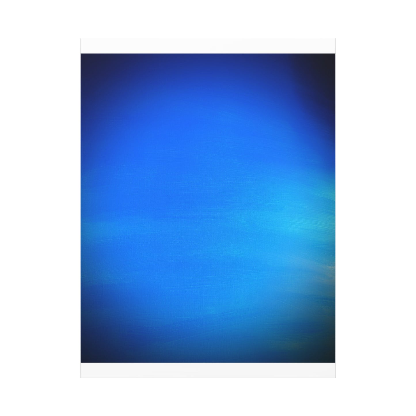 Blue Burst - Gradient Matte Canvas Print — Abstract Ocean Wall Art, Stretched 1.25"