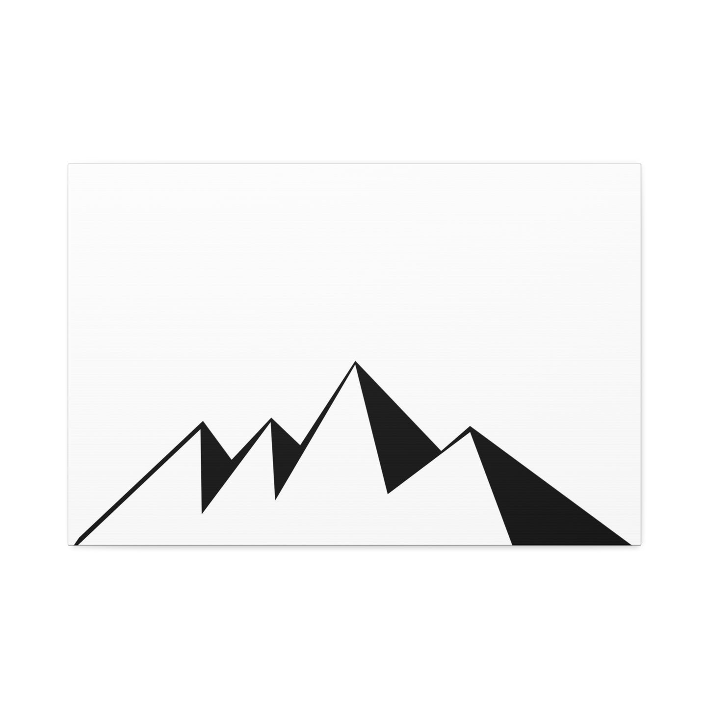 mountains001 - Modern Black Mountain Canvas Art
