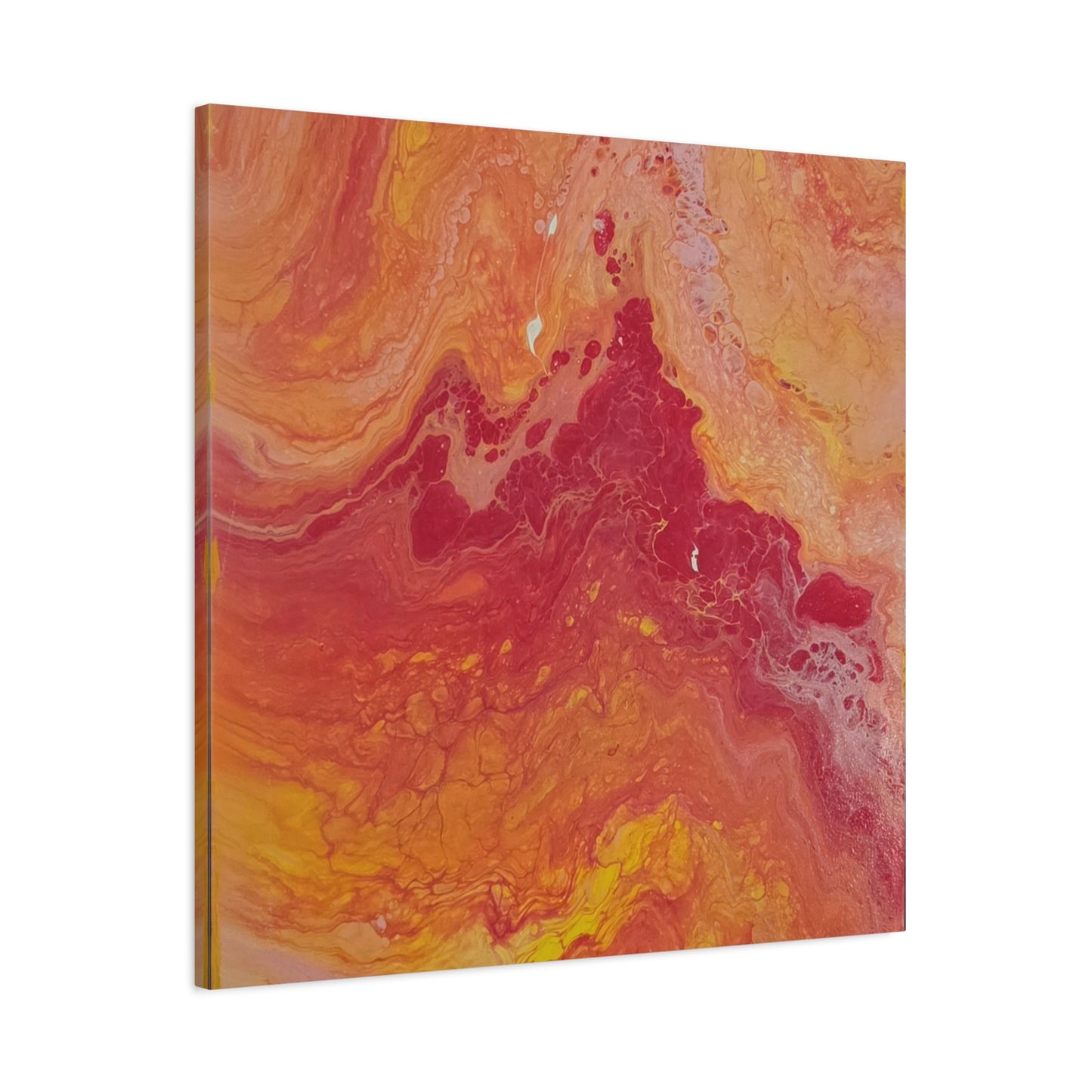 Abstract Pepto Popured - Sunset Swirl Matte Canvas Art - Stretched 1.25"