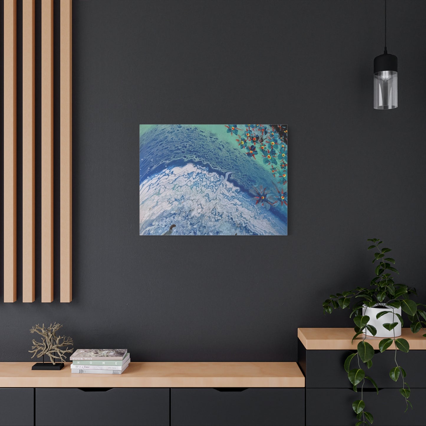 floetrol&flowers - Abstract Matte Canvas Print — Floral Accents Stretched Wall Art