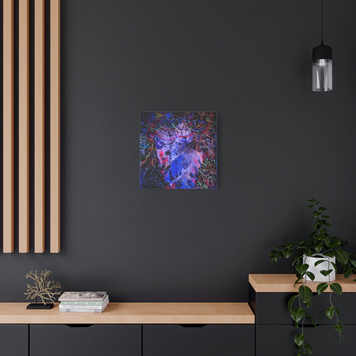soul_extractions - Abstract Neon Canvas Art - Vibrant Psychedelic Wall Decor