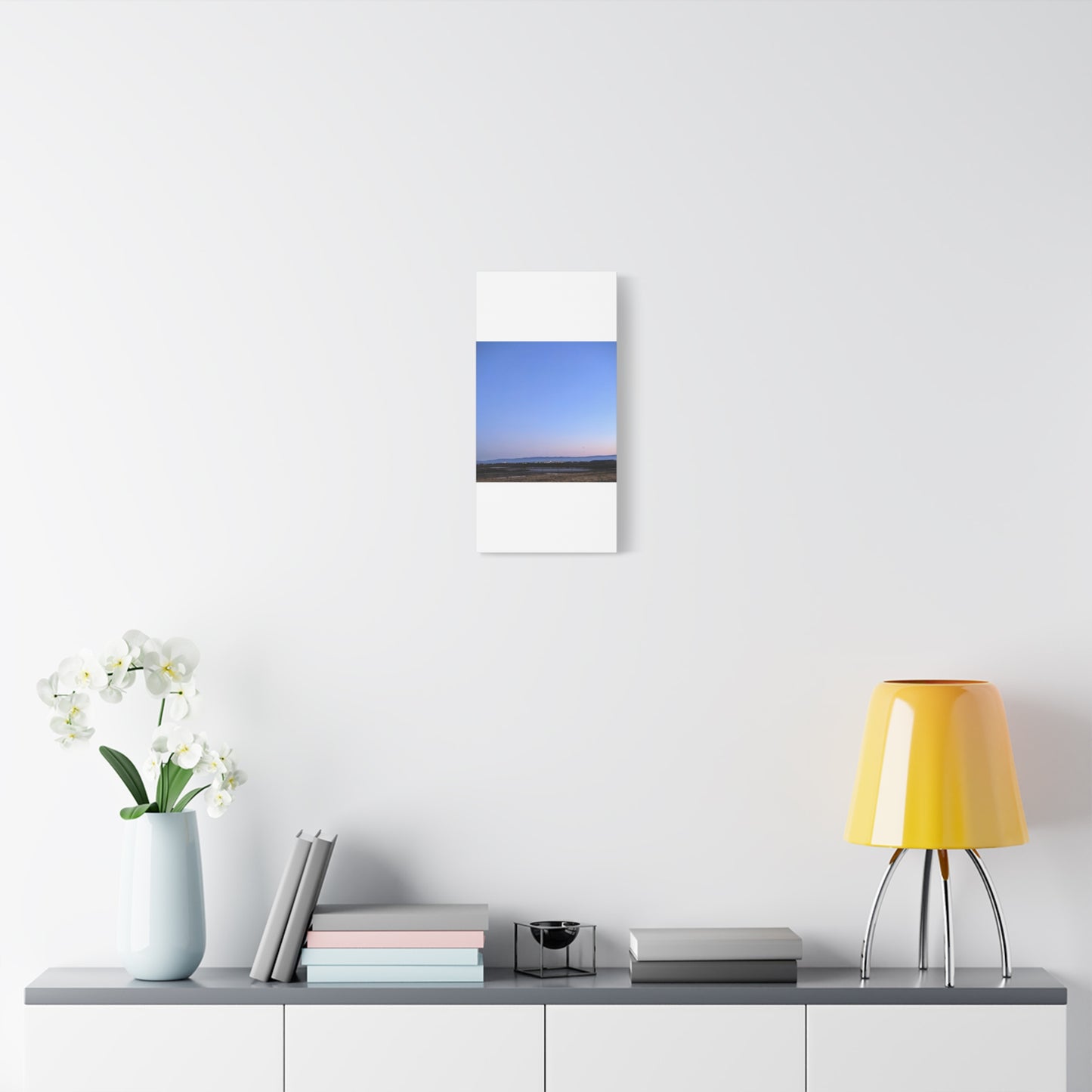 Serene Blue Horizon Matte Canvas Print — Stretched Wall Art