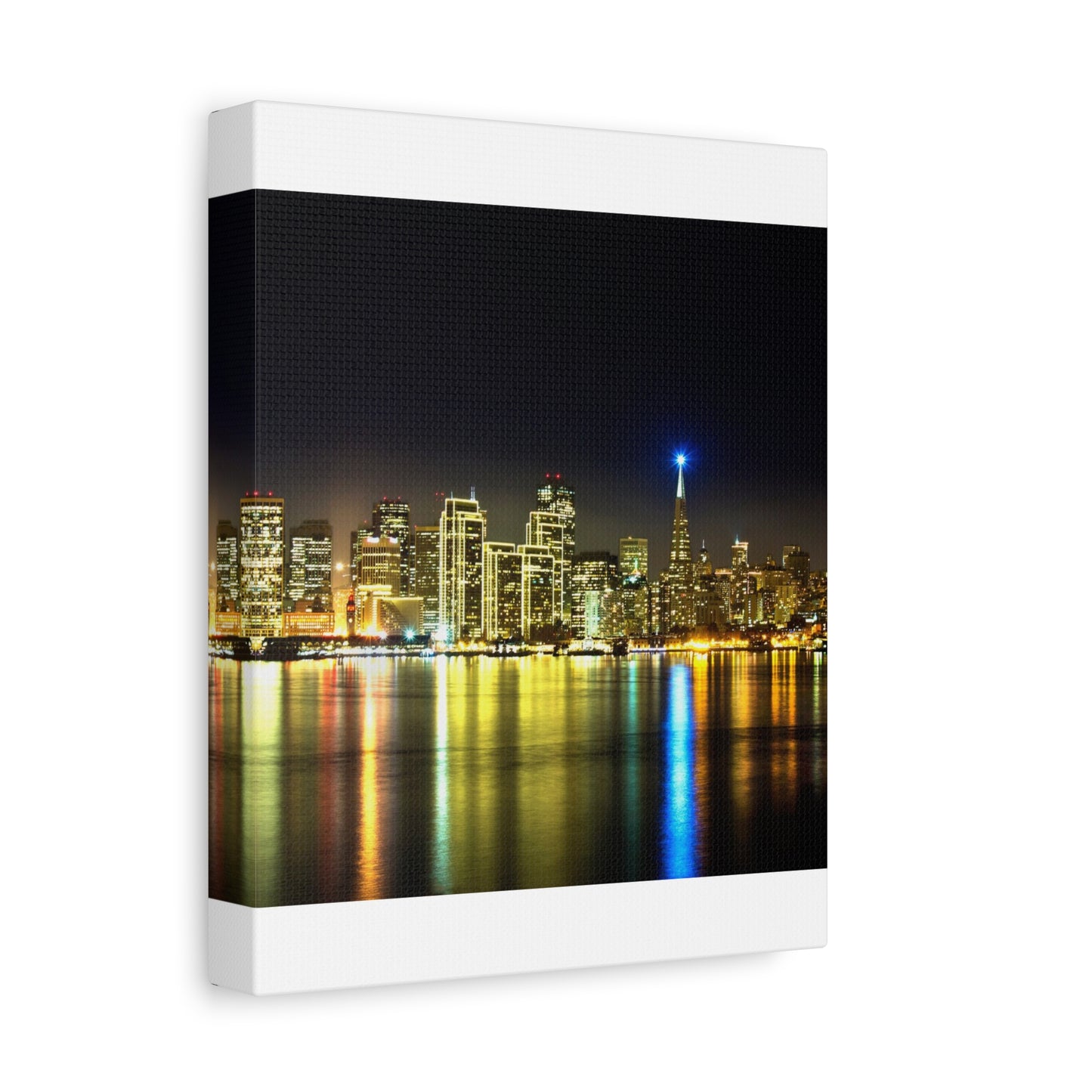 San Francisco Night Skyline Matte Canvas Print — Stretched 1.25"