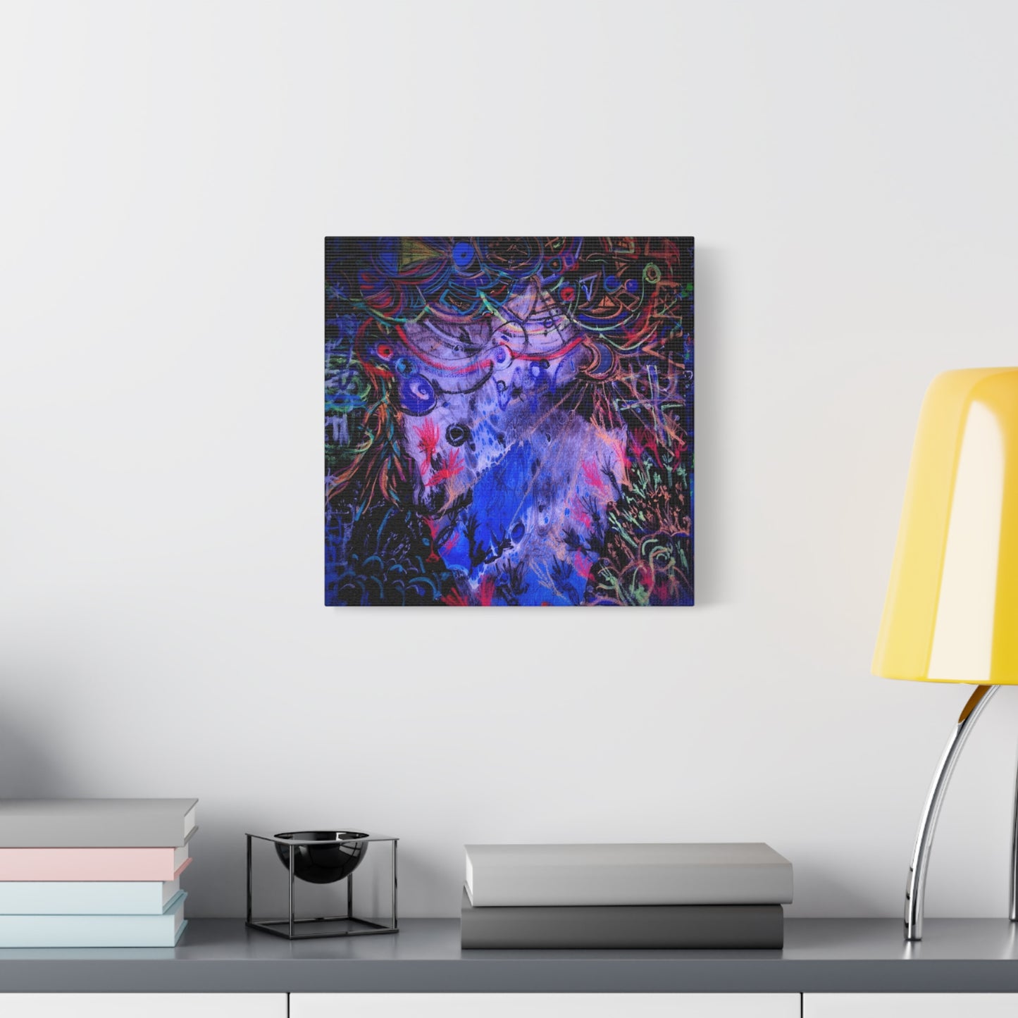 soul_extractions - Abstract Neon Canvas Art - Vibrant Psychedelic Wall Decor