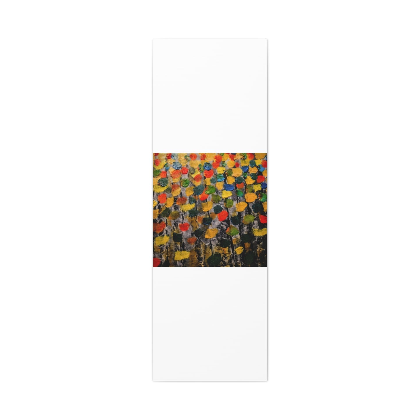 birch trees with color strokes - Abstract Color Bloom Matte Canvas Wall Art — Stretched 1.25"