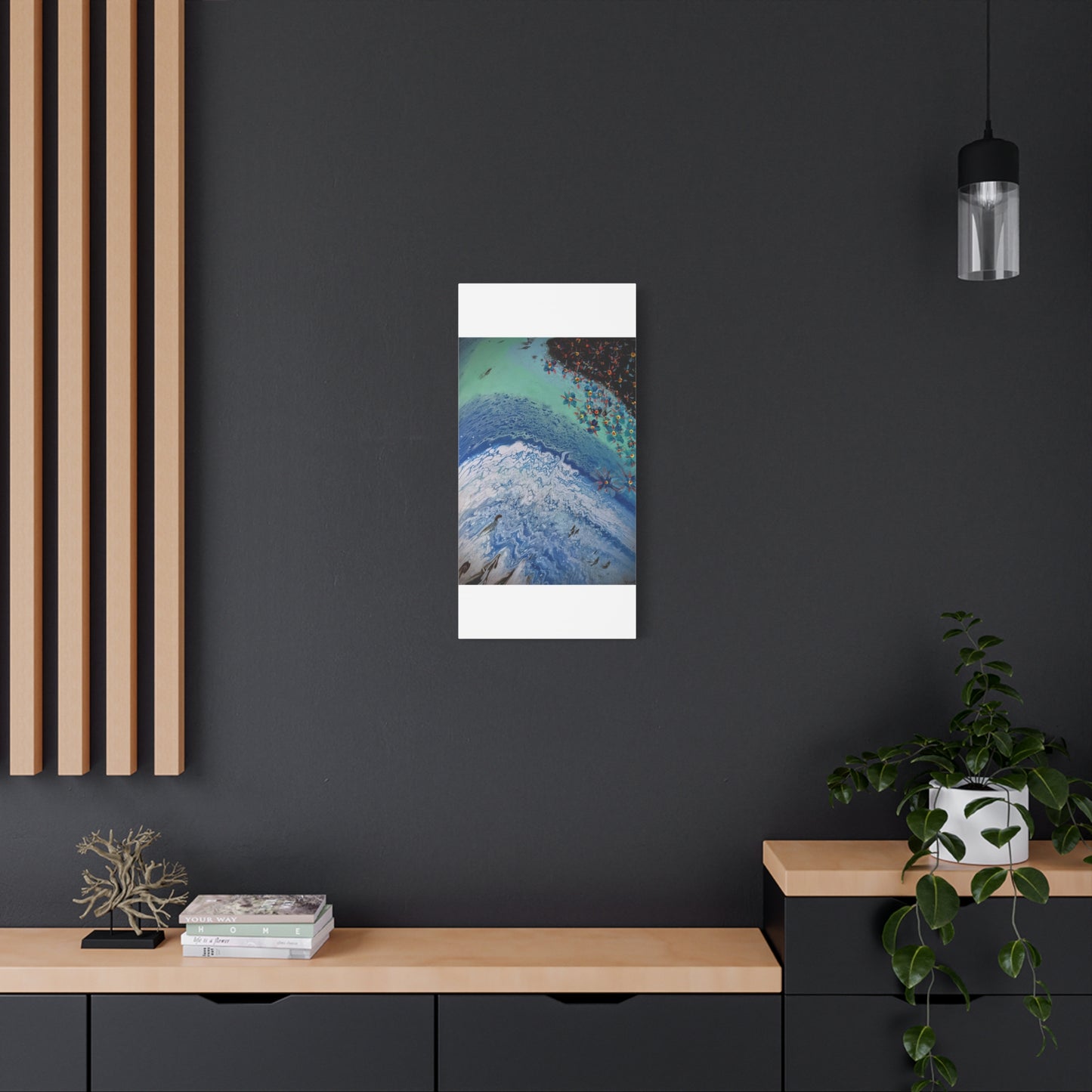 floetrol&flowers - Abstract Matte Canvas Print — Floral Accents Stretched Wall Art
