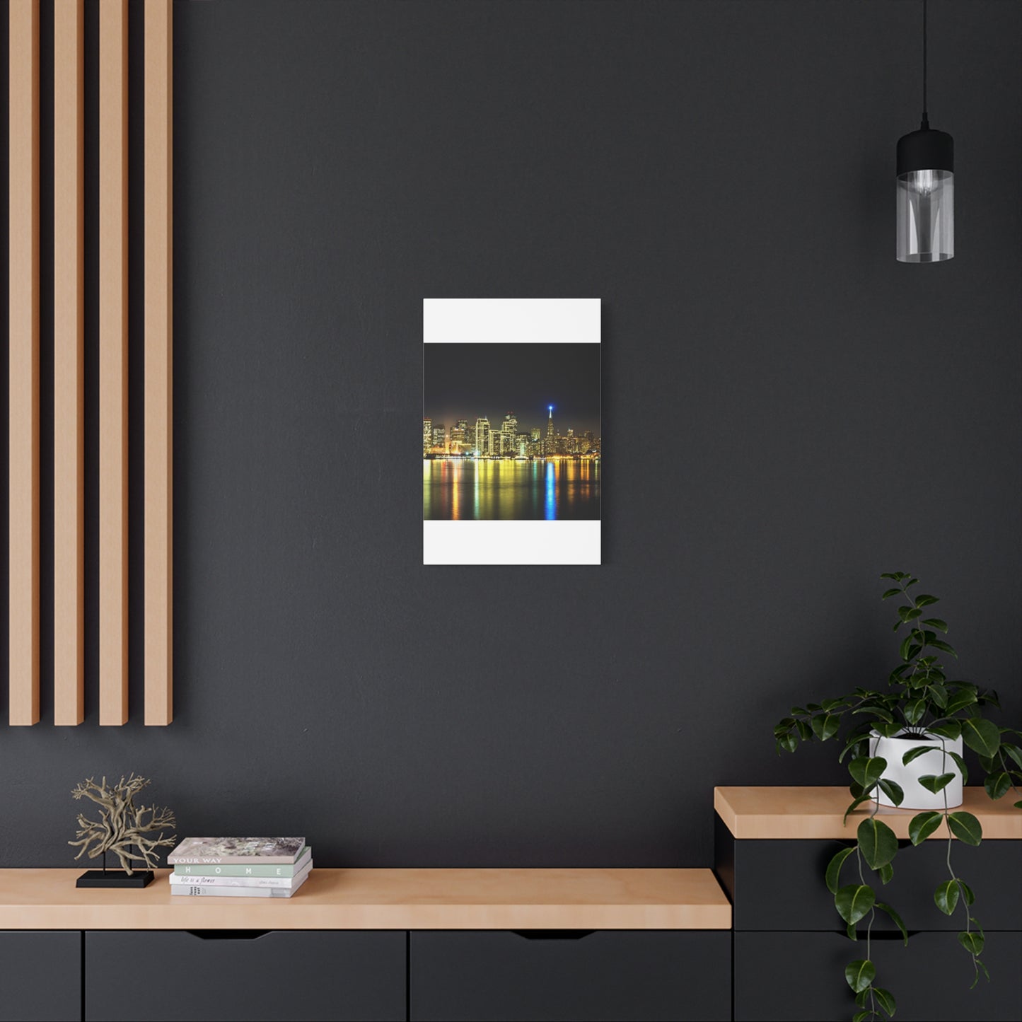San Francisco Night Skyline Matte Canvas Print — Stretched 1.25"