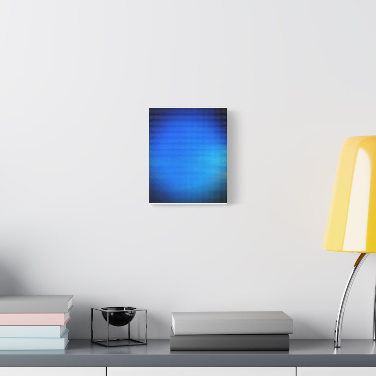 Blue Burst - Gradient Matte Canvas Print — Abstract Ocean Wall Art, Stretched 1.25"