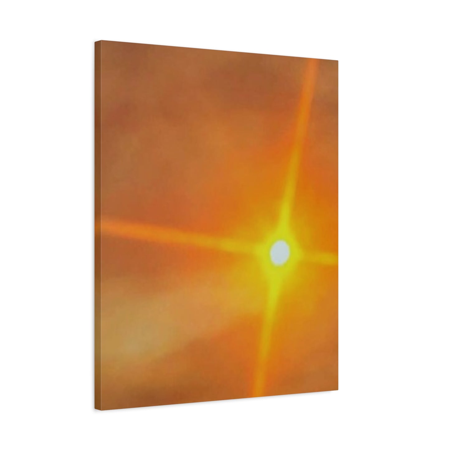Sunburst Sunset Canvas Print — Warm Abstract Wall Art