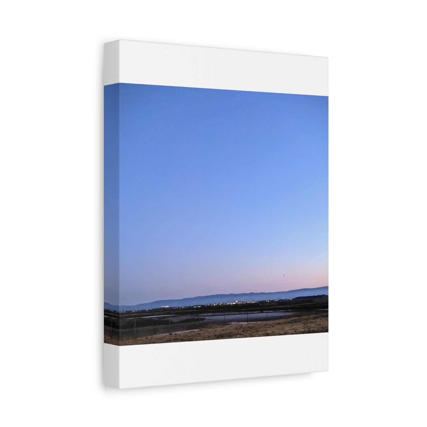 Serene Blue Horizon Matte Canvas Print — Stretched Wall Art