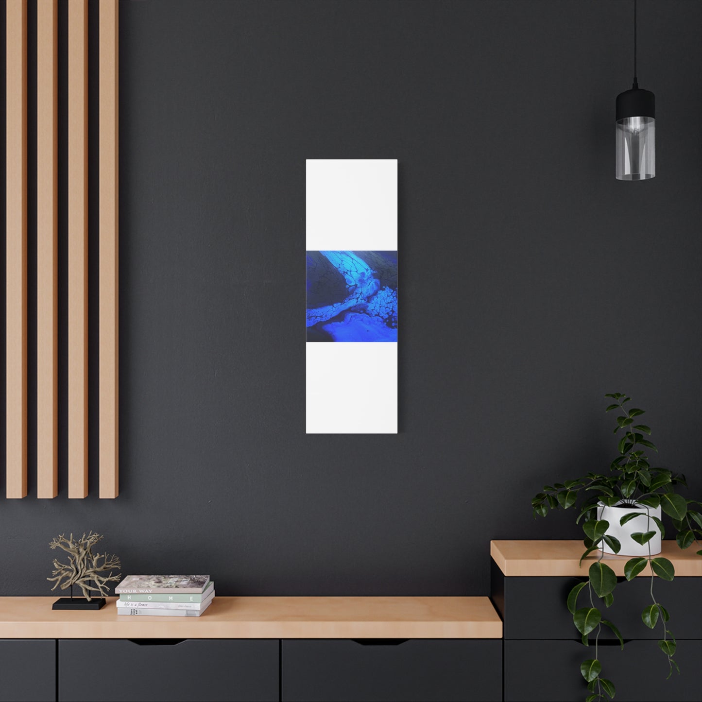 Abstract Blue Ocean Canvas Print — Matte Stretched Wall Art