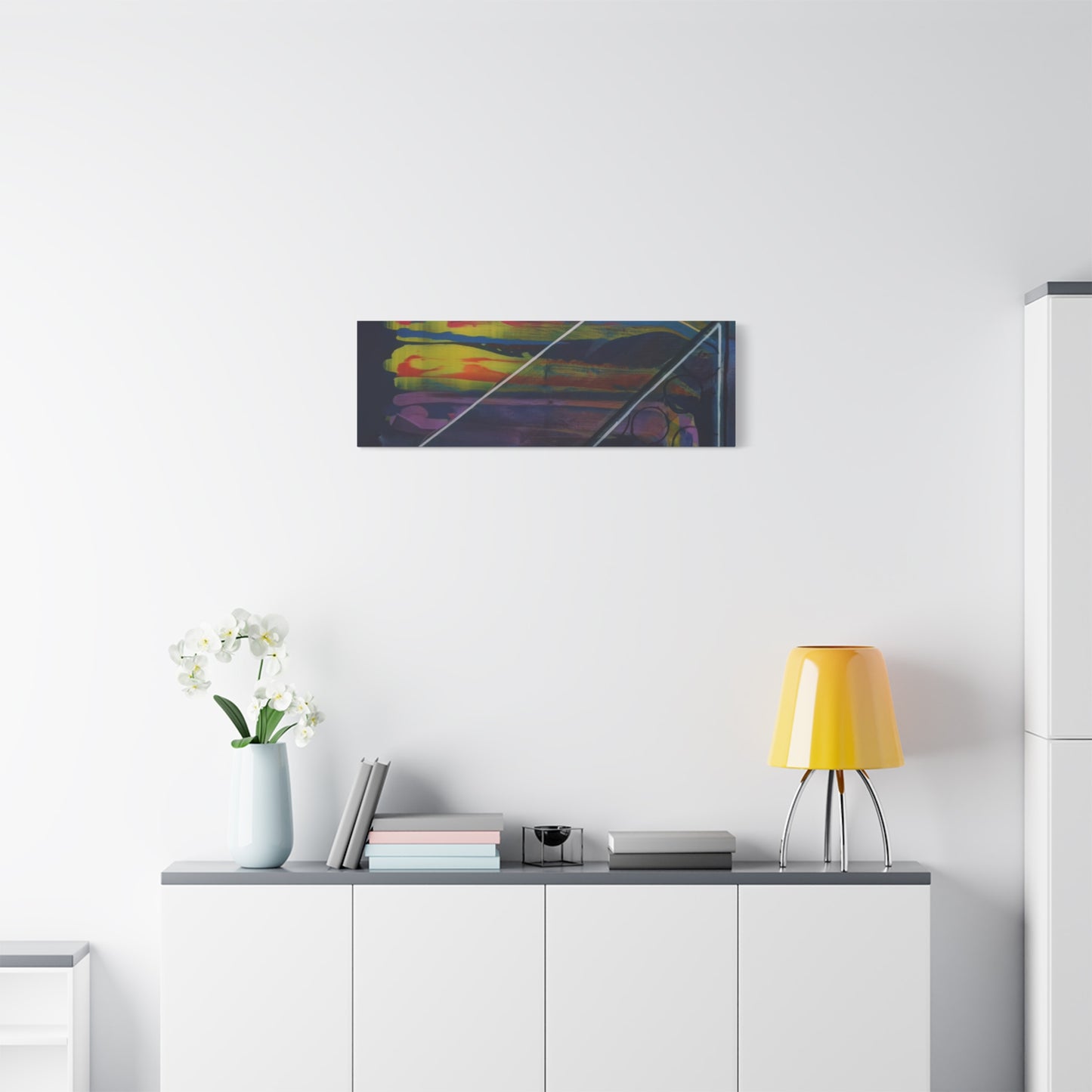 Abstract Geometric Canvas Art - 2025 astronomy – Colorful Drip Triangle Stretched Canvas
