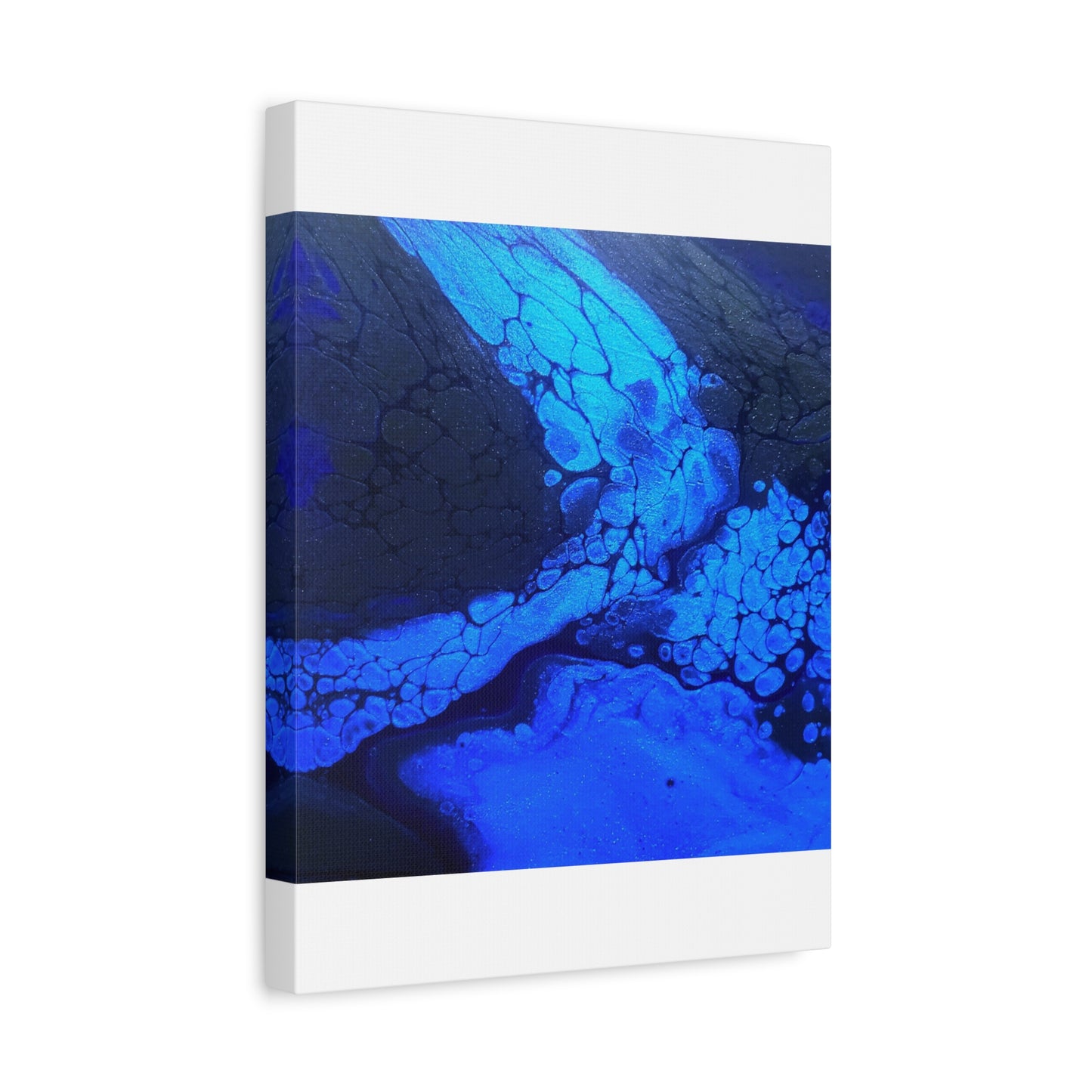 Abstract Blue Ocean Canvas Print — Matte Stretched Wall Art