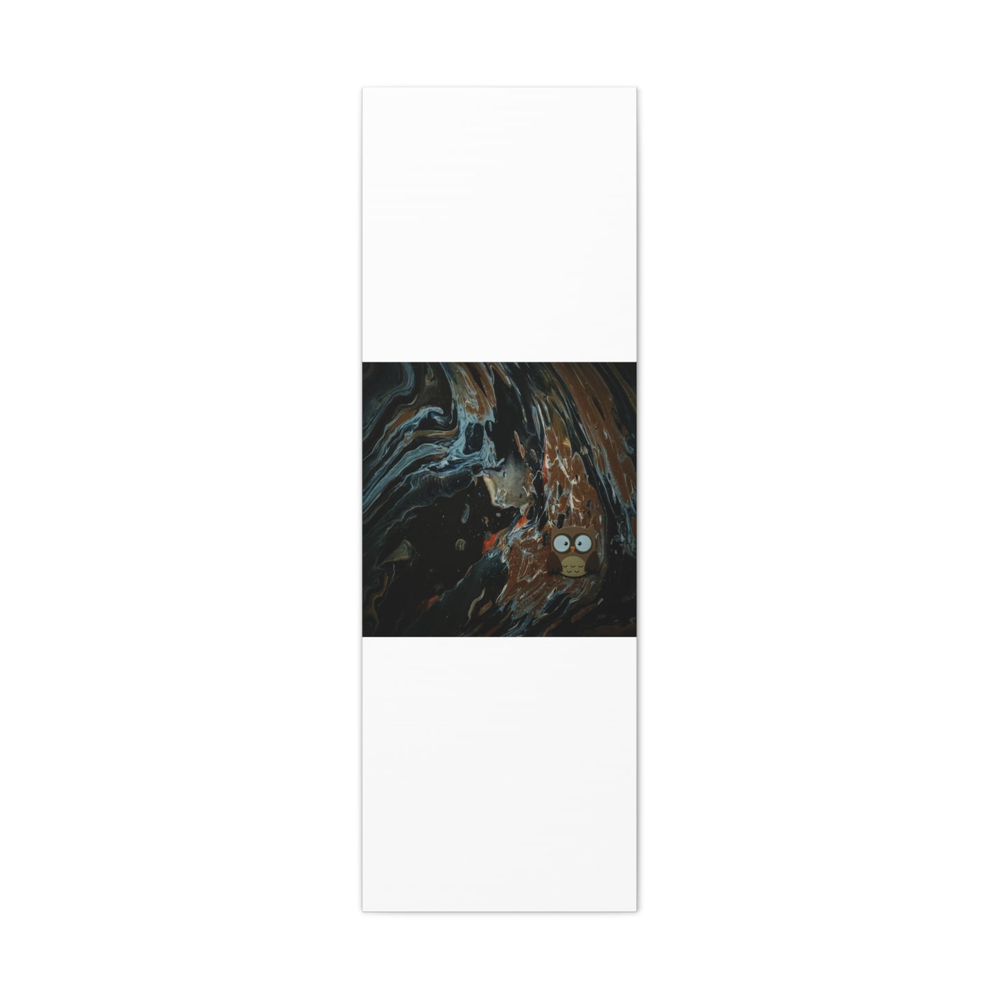 Abstract Swirl Owl Matte Canvas Print
