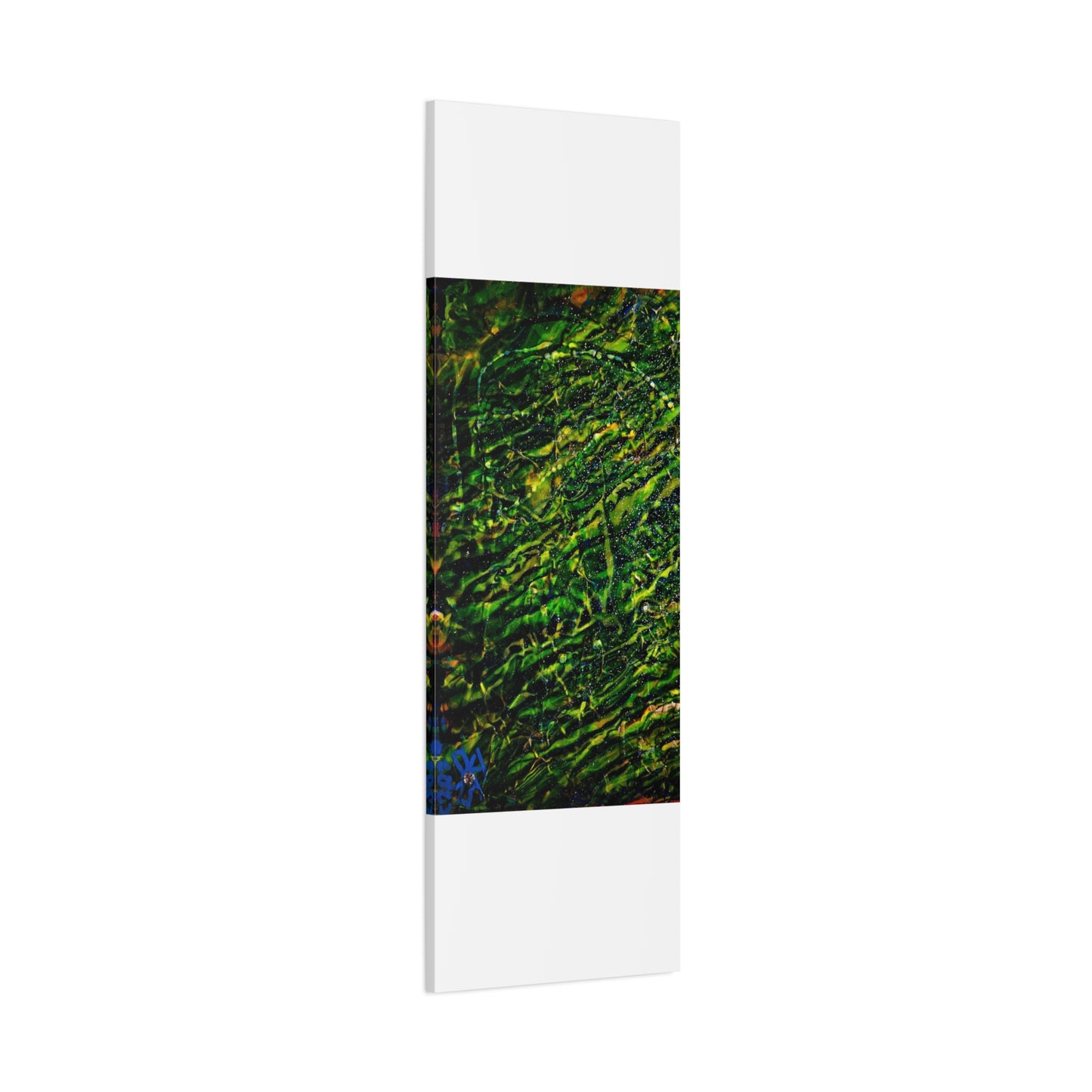 Confessions - Abstract Green Texture Canvas - Matte Stretched Wall Art