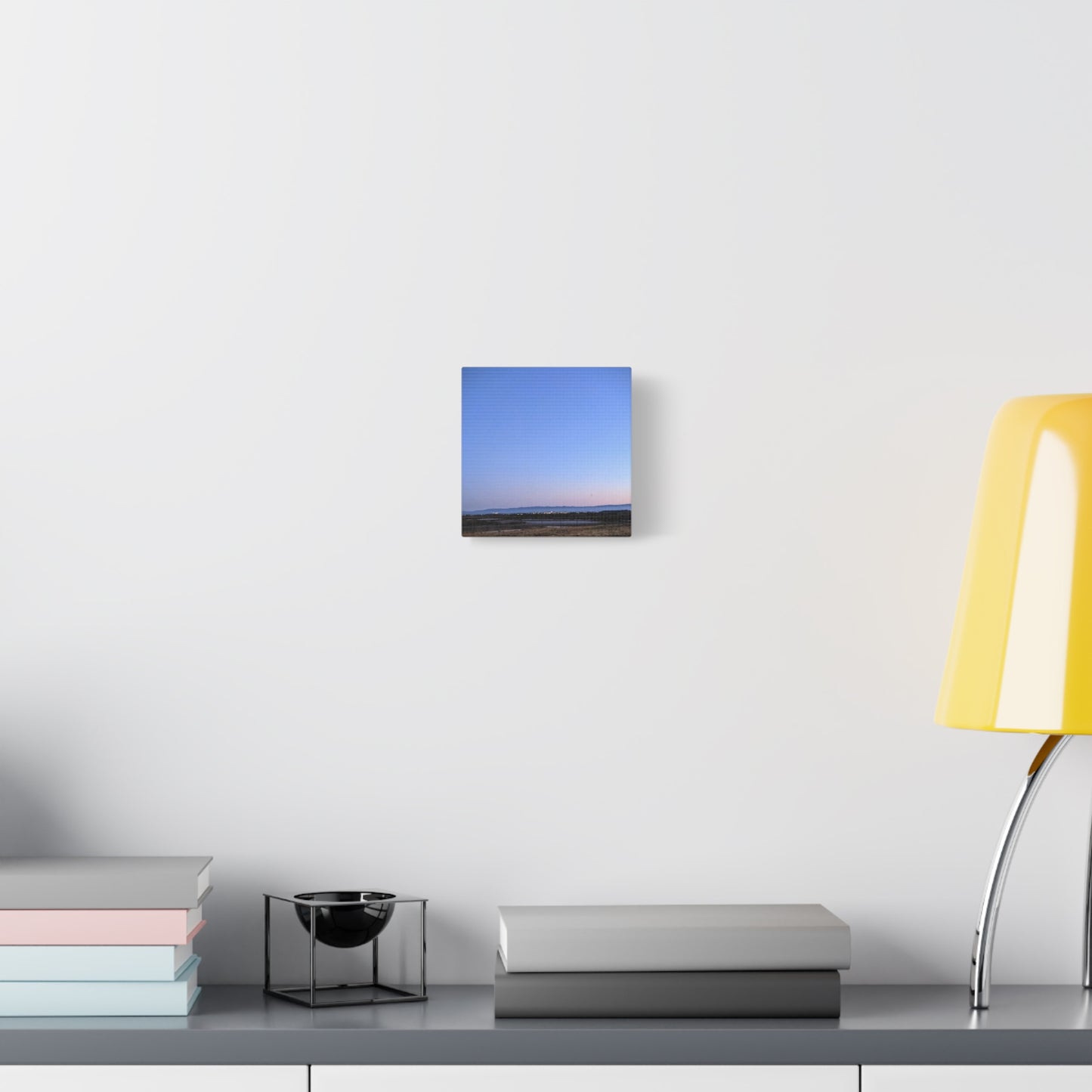 Serene Blue Horizon Matte Canvas Print — Stretched Wall Art