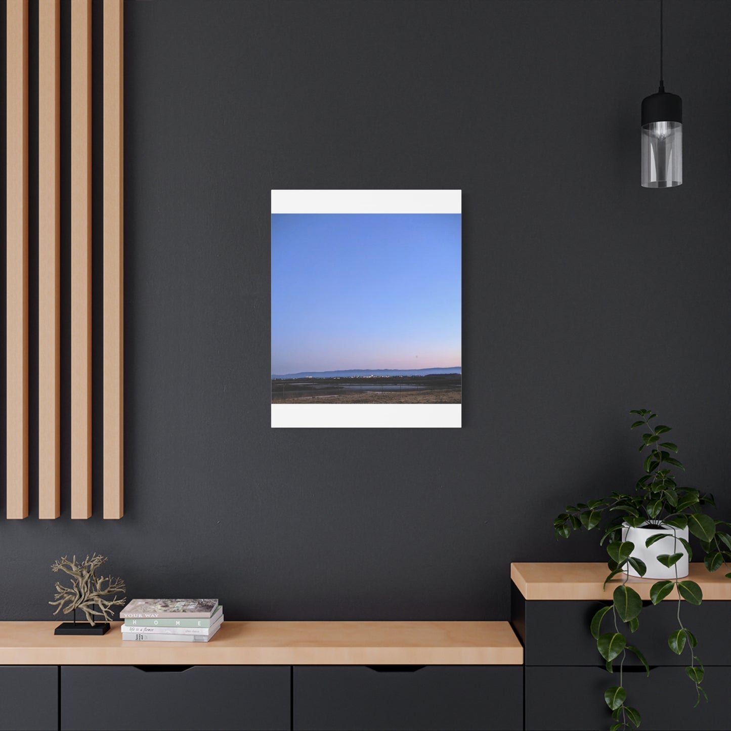 Serene Blue Horizon Matte Canvas Print — Stretched Wall Art